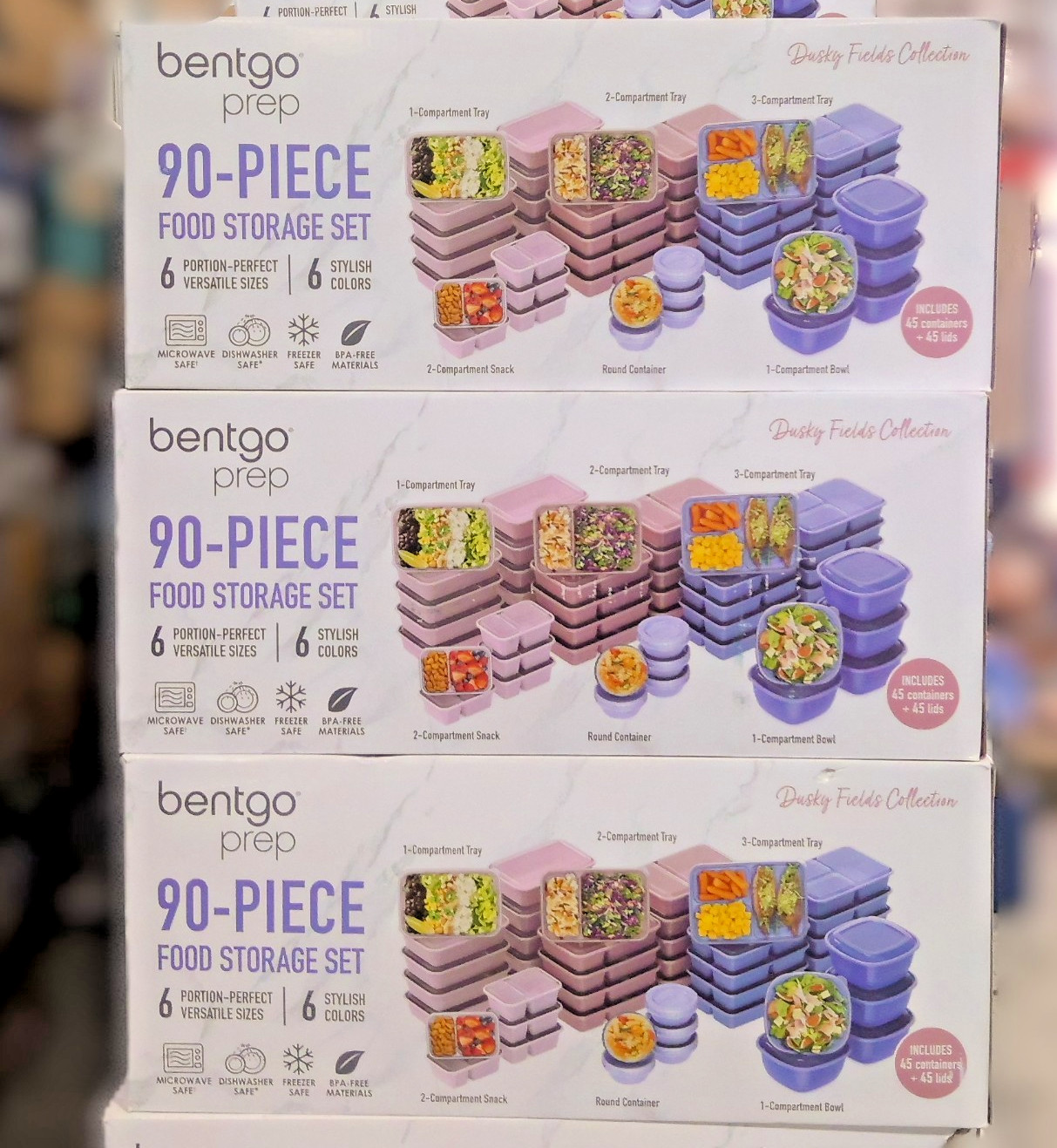 Bentgo Prep 90-Piece Food Storage Set, Dusky Fields Collection Bentgo Prep 90-Piece Food Storage Set, Dusky Fields Collection