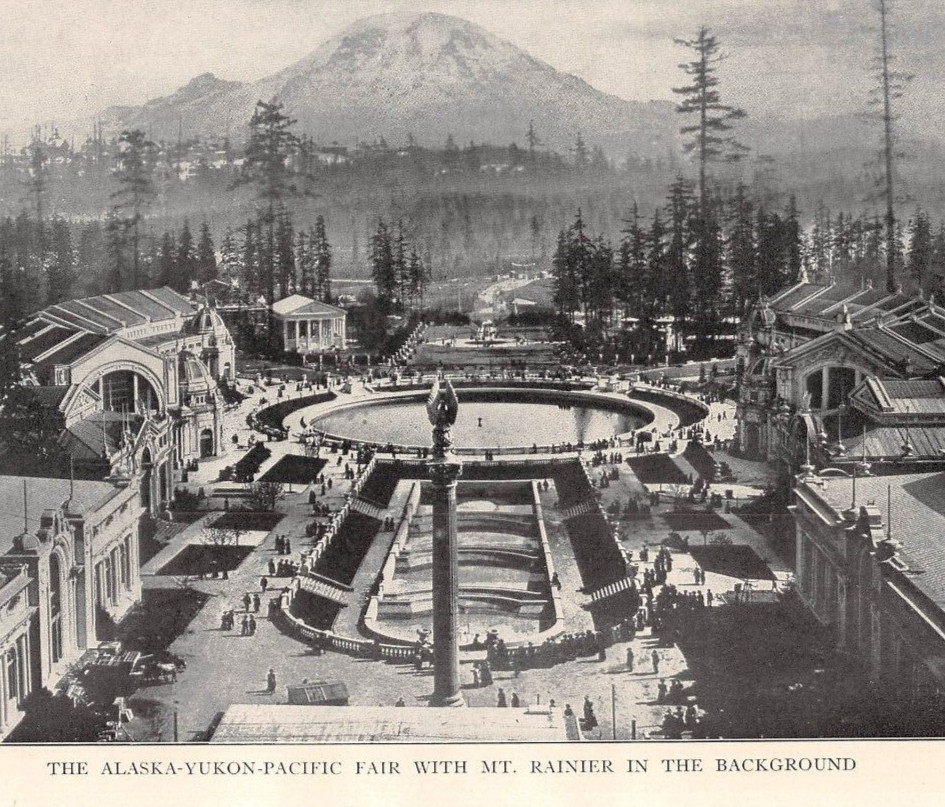 antique 1909 ALASKA YUKON PACIFIC EXPOSITION Fair Seattle WA Mt Rainier antique 1909 ALASKA YUKON PACIFIC EXPOSITION Fair Seattle WA Mt Rainier