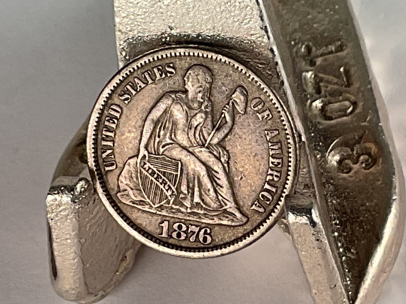 Beautiful & Rare 1876-CC Seated Liberty Silver Dime 10c Cents Carson City Beautiful & Rare 1876-CC Seated Liberty Silver Dime 10c Cents Carson City