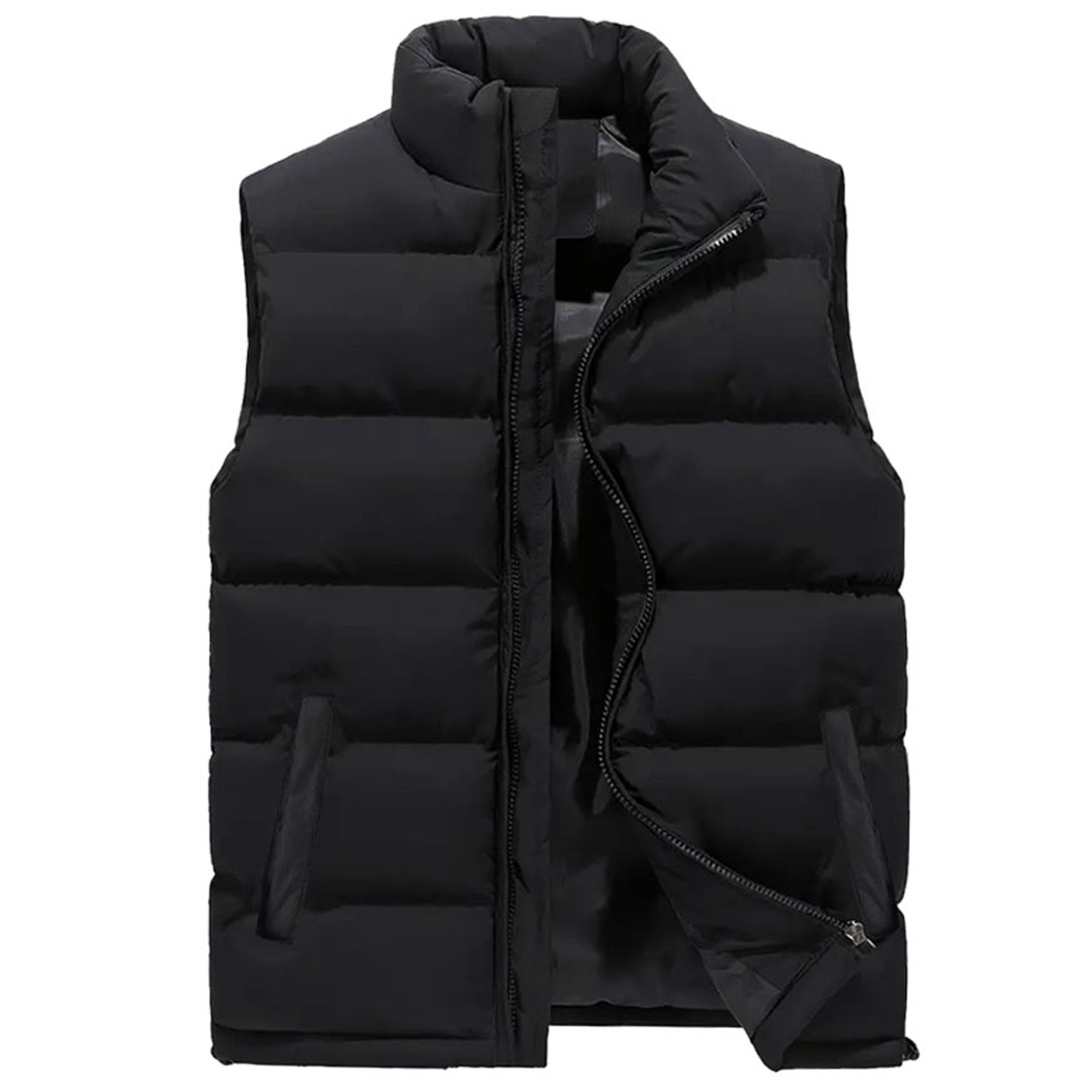 Men's Modern Fit Heavyweight Puffer Bubble Vest Winter Jacket (Sizes- S to 2XL)