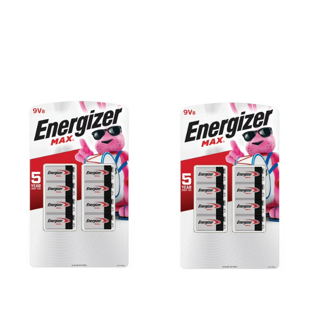 Energizer Max 9V Batteries- 2 Packs of 8