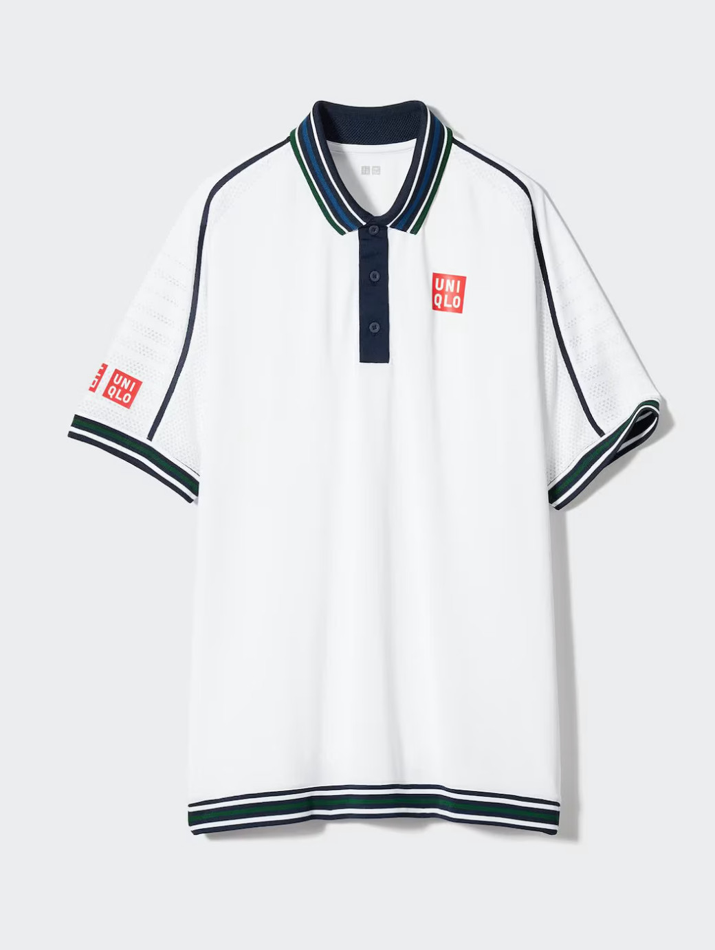 Uniqlo Polo Shirt Kei Nishikori Dry-Ex Tennis Polo Men\'s White NEW - Medium