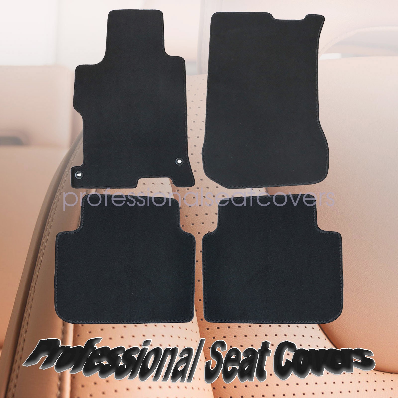 Front & Rear Floor Mats Carpet Black For 2013 2014 2015 2016 2017 Honda Accord
