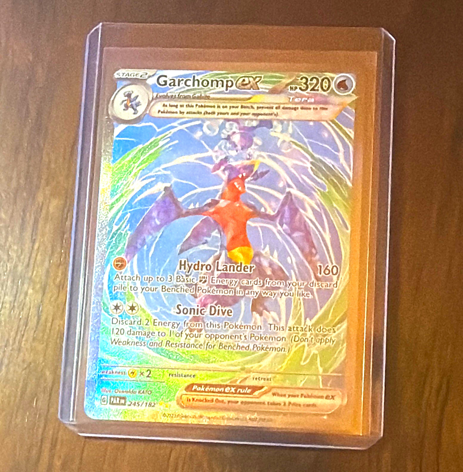 Garchomp ex 245/182 SV04 Paradox Rift Special Illustration Rare Holo 320 HP Garchomp ex 245/182 SV04 Paradox Rift Special Illustration Rare Holo 320 HP