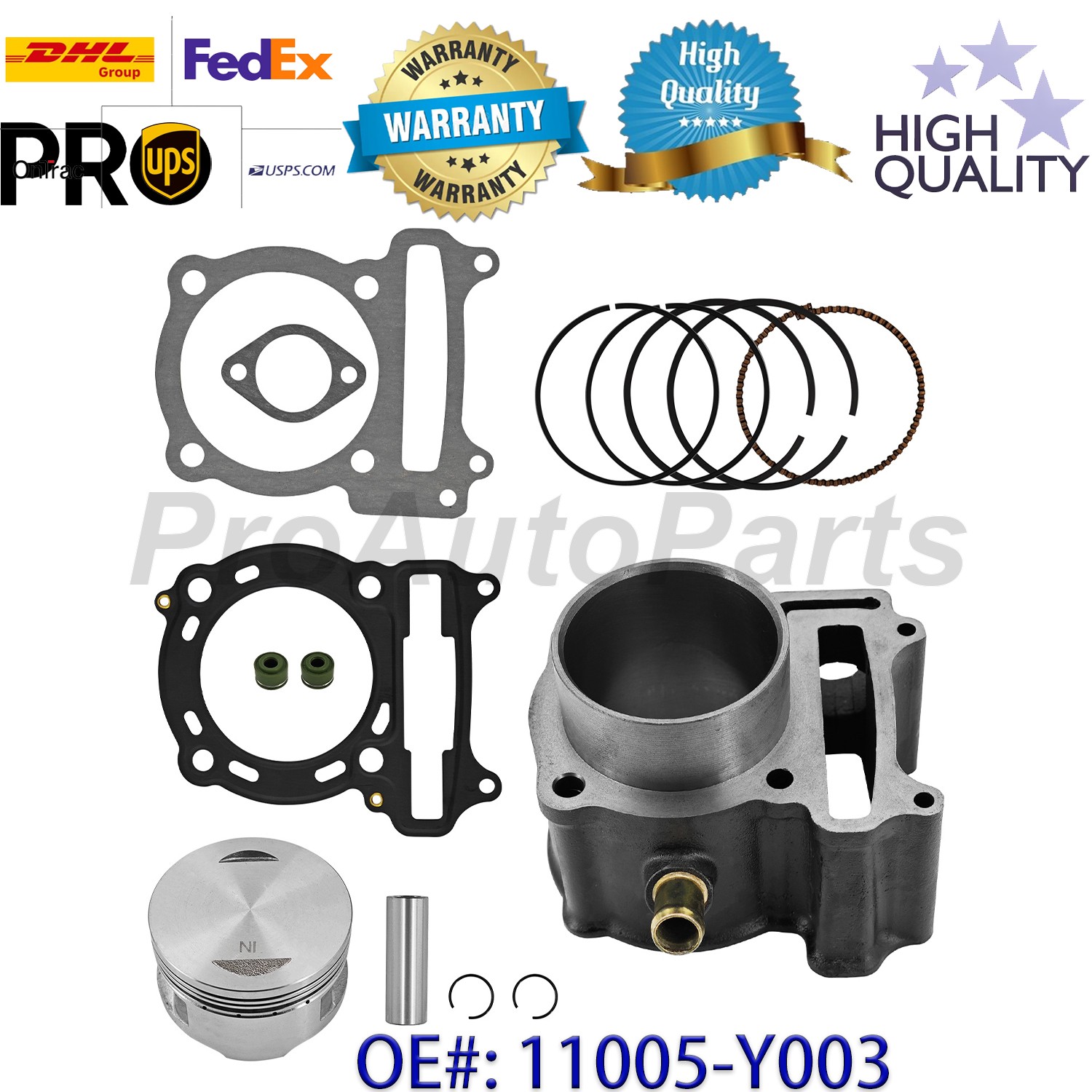 STD Top End REBUILD for Kawasaki KVF300 BRUTE FORCE CYLINDER PISTON KIT GASKETS
