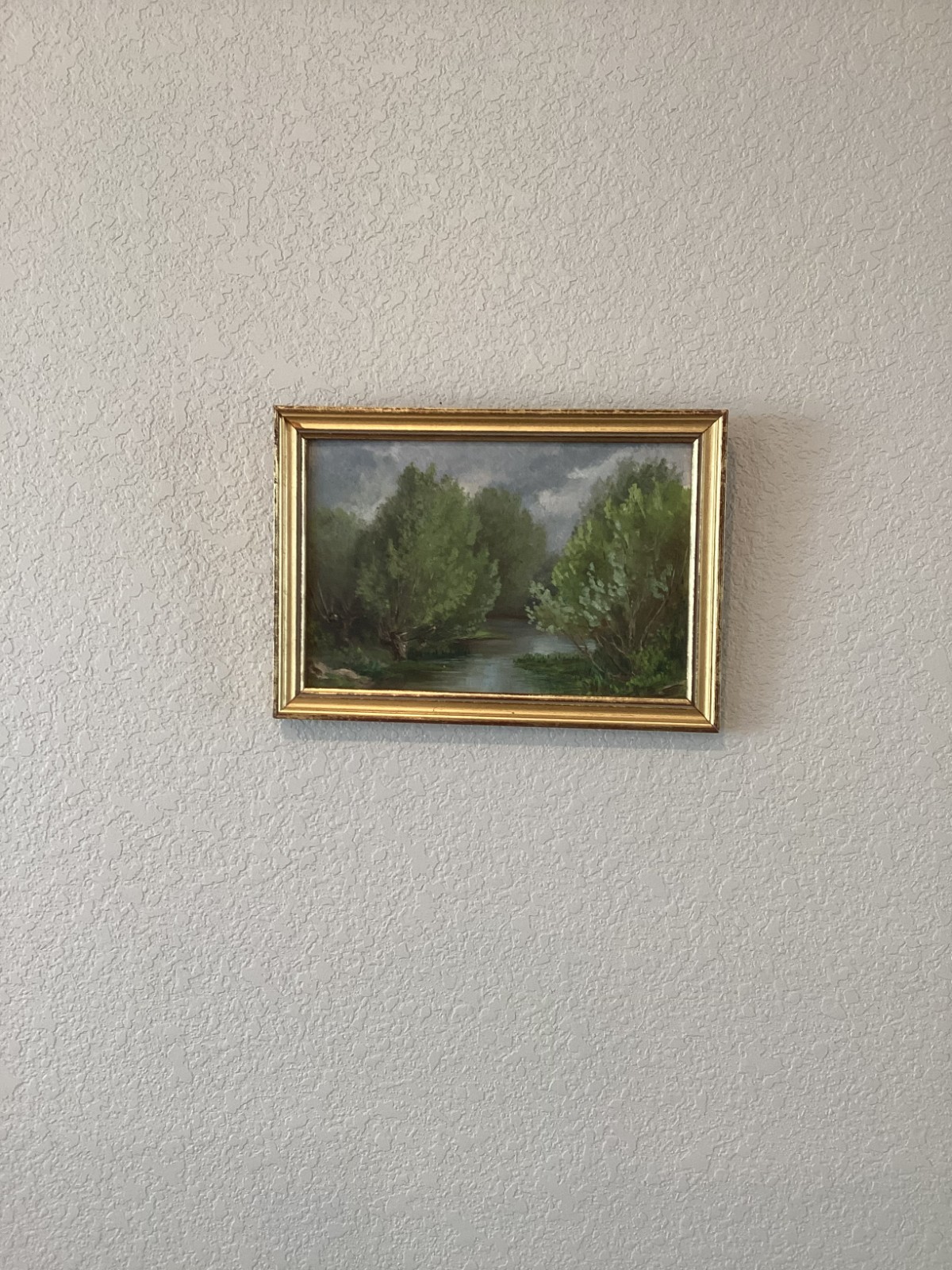 French Post Impressionist Nature Original Painting “ Bords de la Sanne” 1902