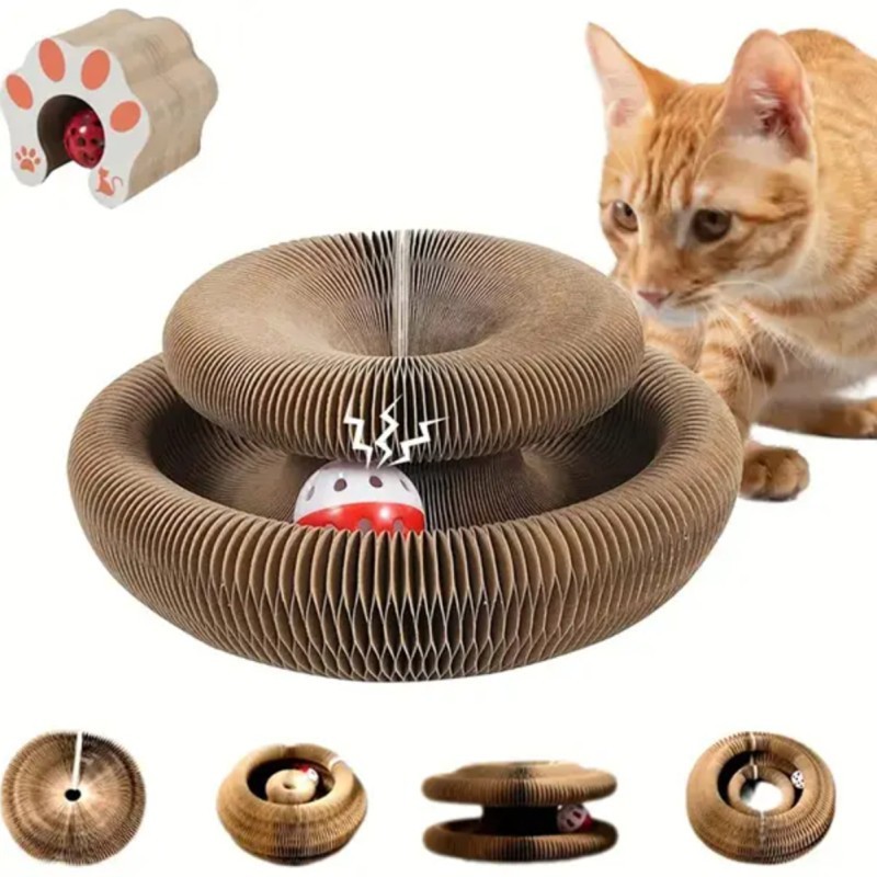 Accordion Magic Organ Cat Scratching Board Toy Kitty Kurlz Ball Scratch Pad Accordion Magic Organ Cat Scratching Board Toy Kitty Kurlz Ball Scratch Pad