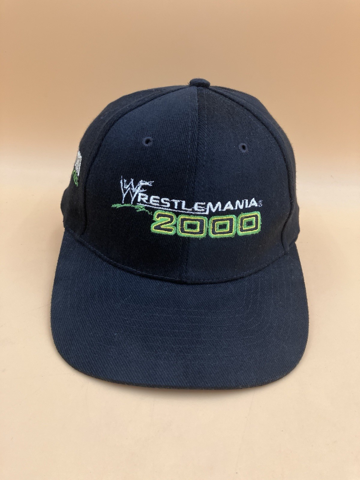 WWF Wrestlemania 2000 Adjustable Black Hat Rare Vintage