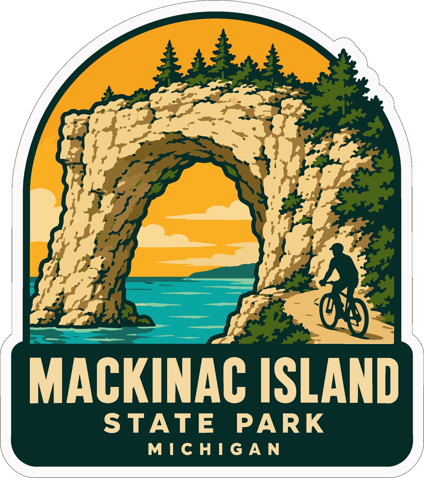 Mackinac Island State Park Michigan Sticker Decal Vinyl Die-Cut