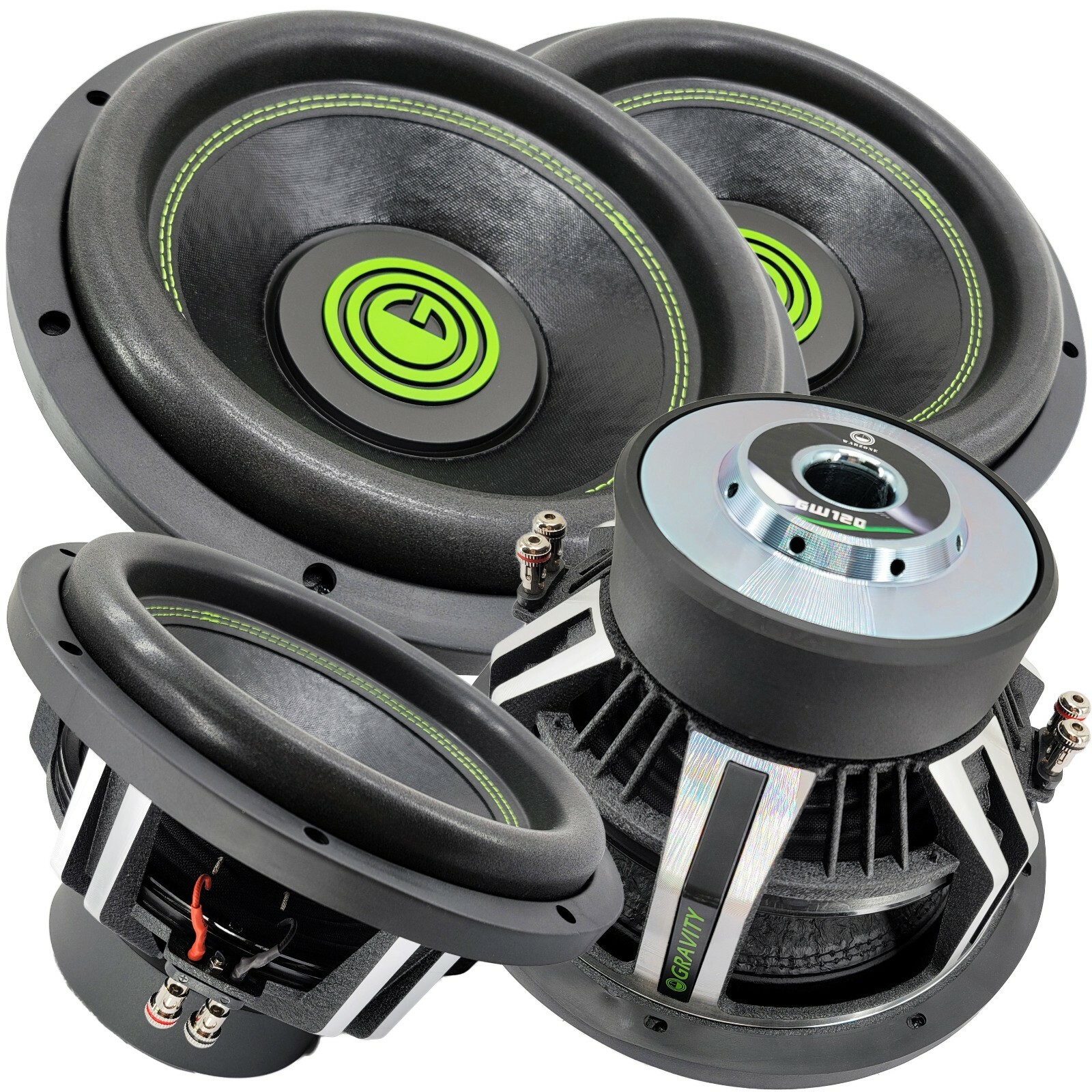 2 x Warzone 12 Inch 6000 Watt Car Audio Subwoofer w/ 4 Ohm DVC Power (2 Woofers)