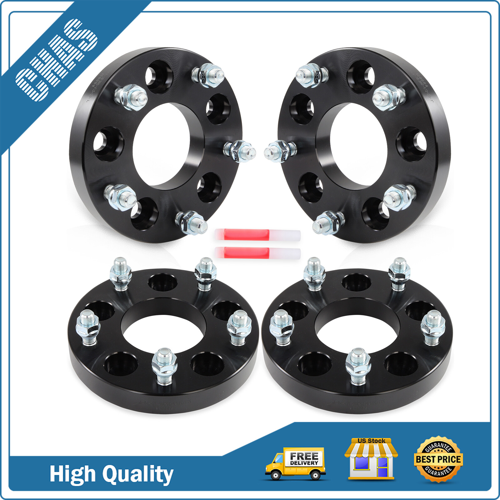 (4) 5x5 to 5x5.5 Wheel Adapters 1