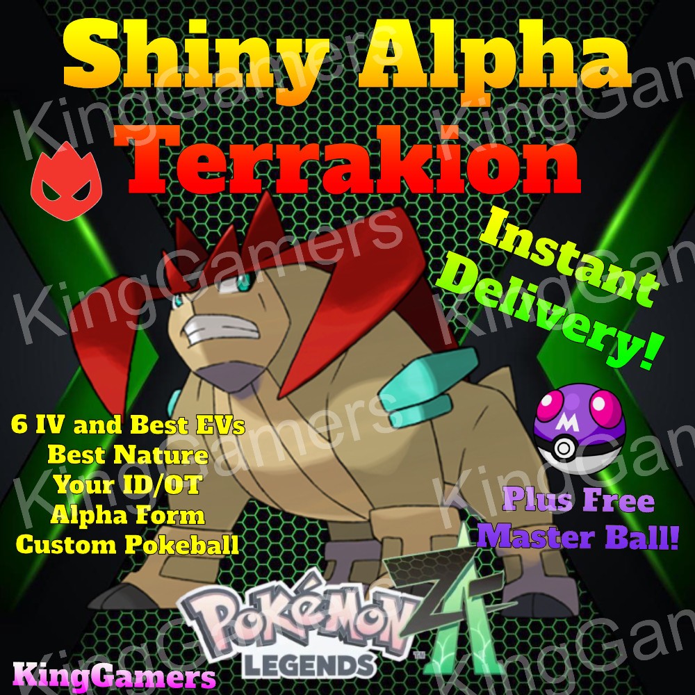 ✨ SHINY TERRAKION ✨ ALPHA ✨ 6IV / EV ✨ FREE MASTER BALL ✨ Pokemon Legends Z-A ✨ SHINY TERRAKION ✨ ALPHA ✨ 6IV / EV ✨ FREE MASTER BALL ✨ Pokemon Legends Z-A