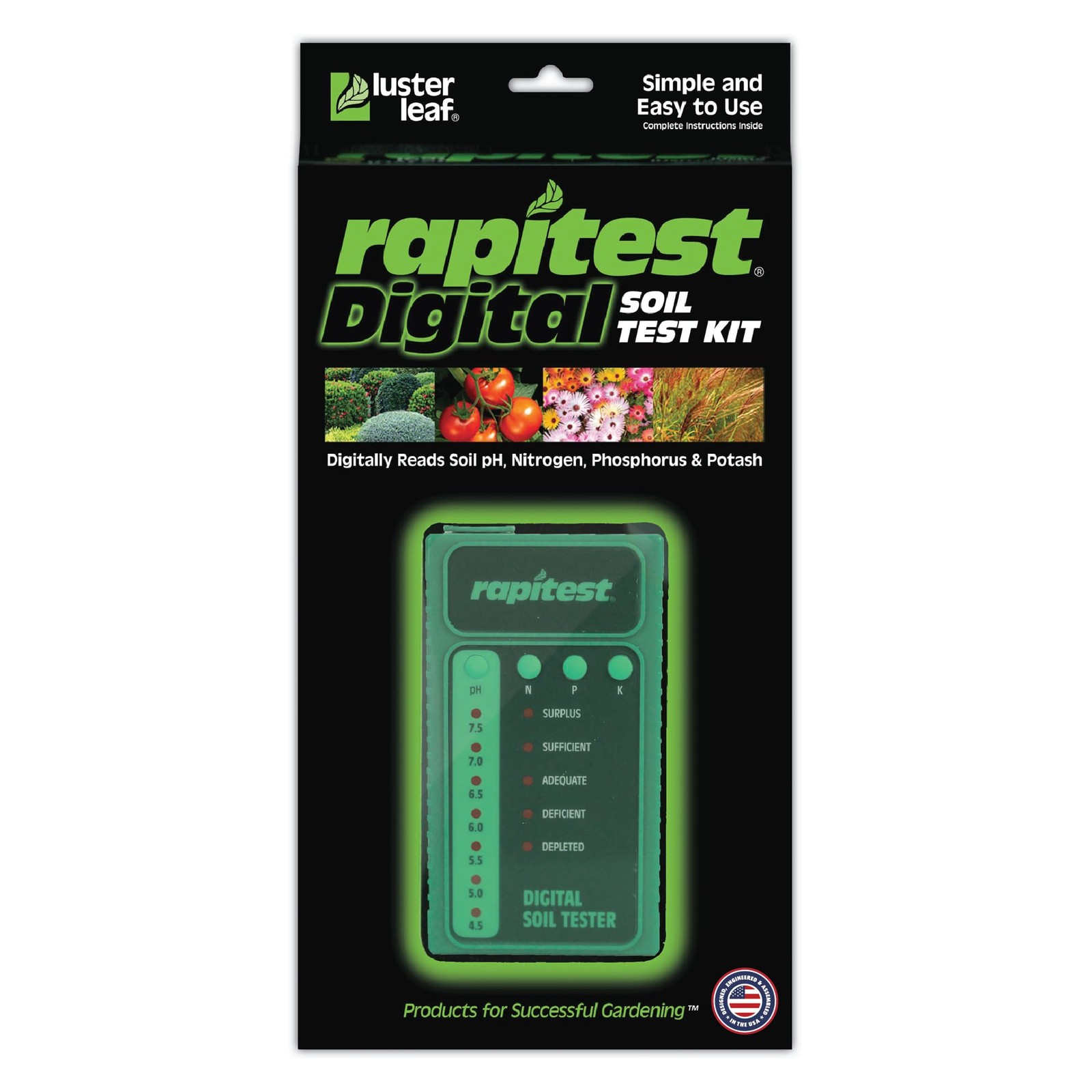 Luster Leaf 1605 Digital Soil Test Kit for pH, N, P and K, 1 Luster Leaf 1605 Digital Soil Test Kit for pH, N, P and K, 1