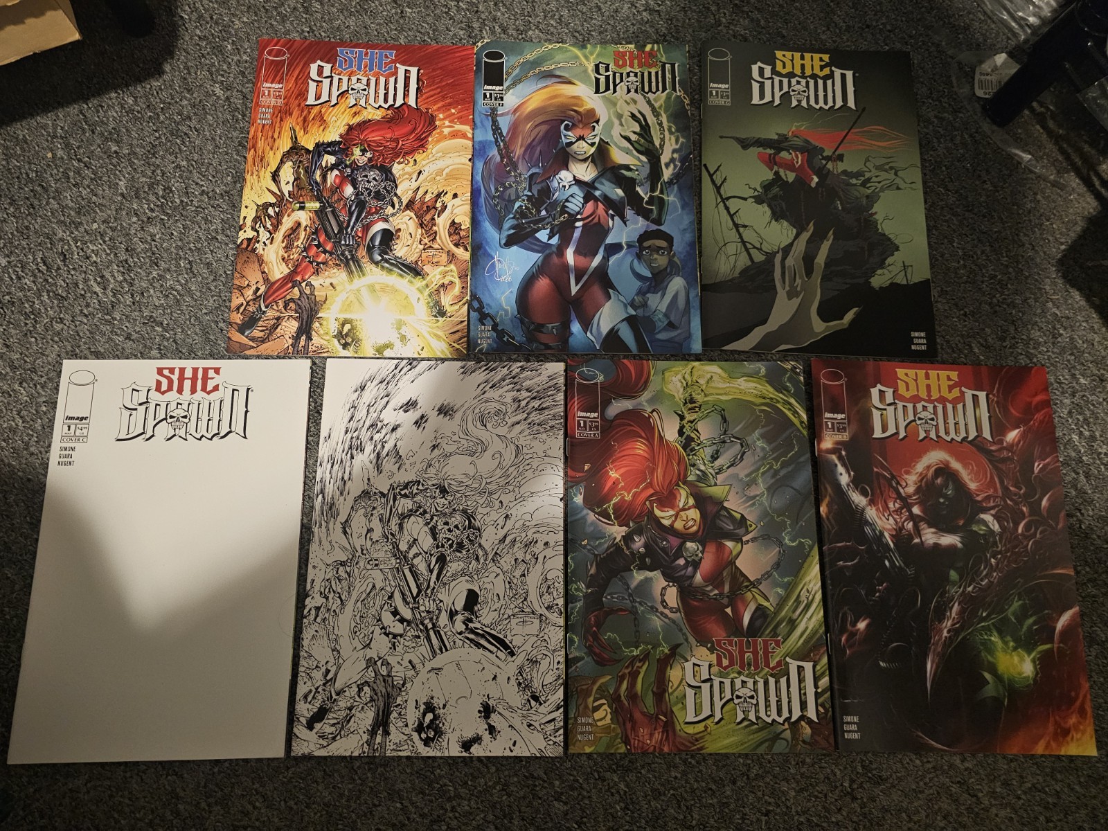 She-Spawn 1 ABCDEFG Complete Set Of 7 Issues NM A-G Lot
