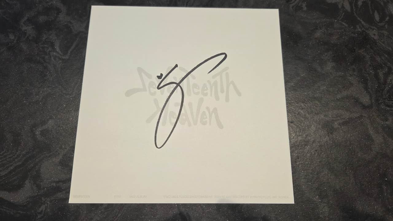 SEVENTEEN S.Coups Signed Official Autographed Mini 11th Album SEVENTEENTH HEAVEN SEVENTEEN S.Coups Signed Official Autographed Mini 11th Album SEVENTEENTH HEAVEN
