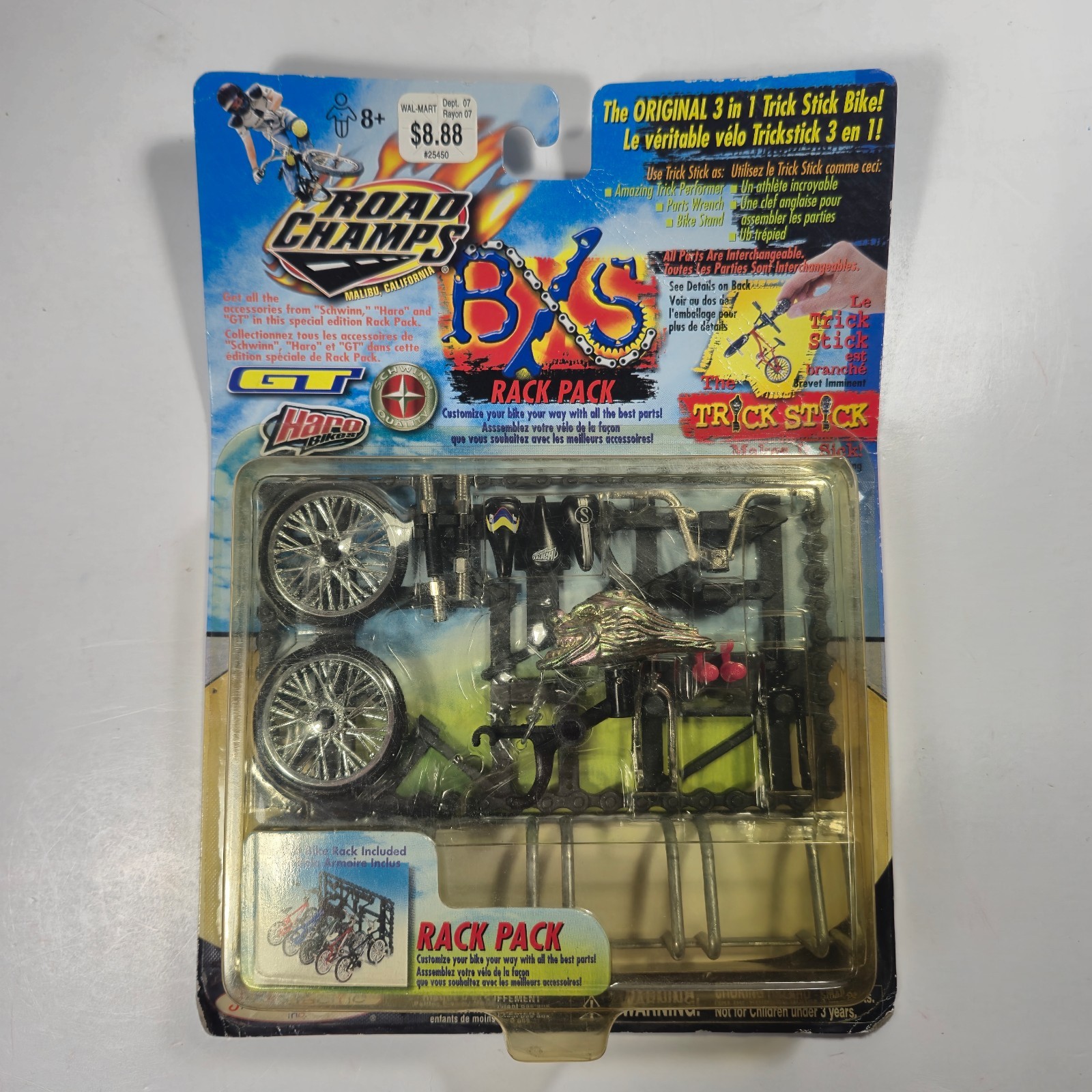 VINTAGE JAKKS 1999 BMX Road Champs BXS Rack Pack Series 4 Skull Handle