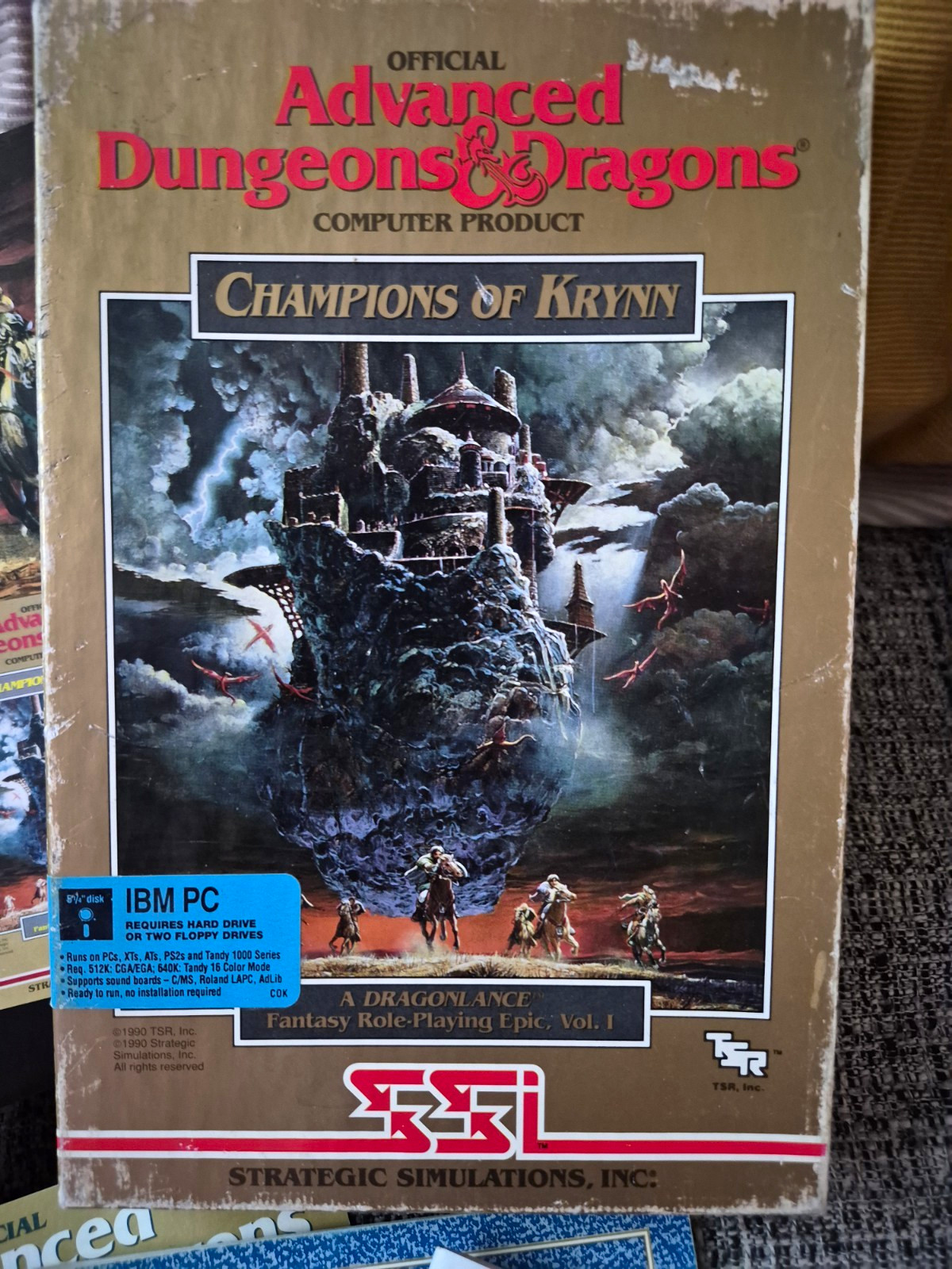 TSR Advanced Dungeons & Dragons Champions of Krynn PC Game Manual Poster
