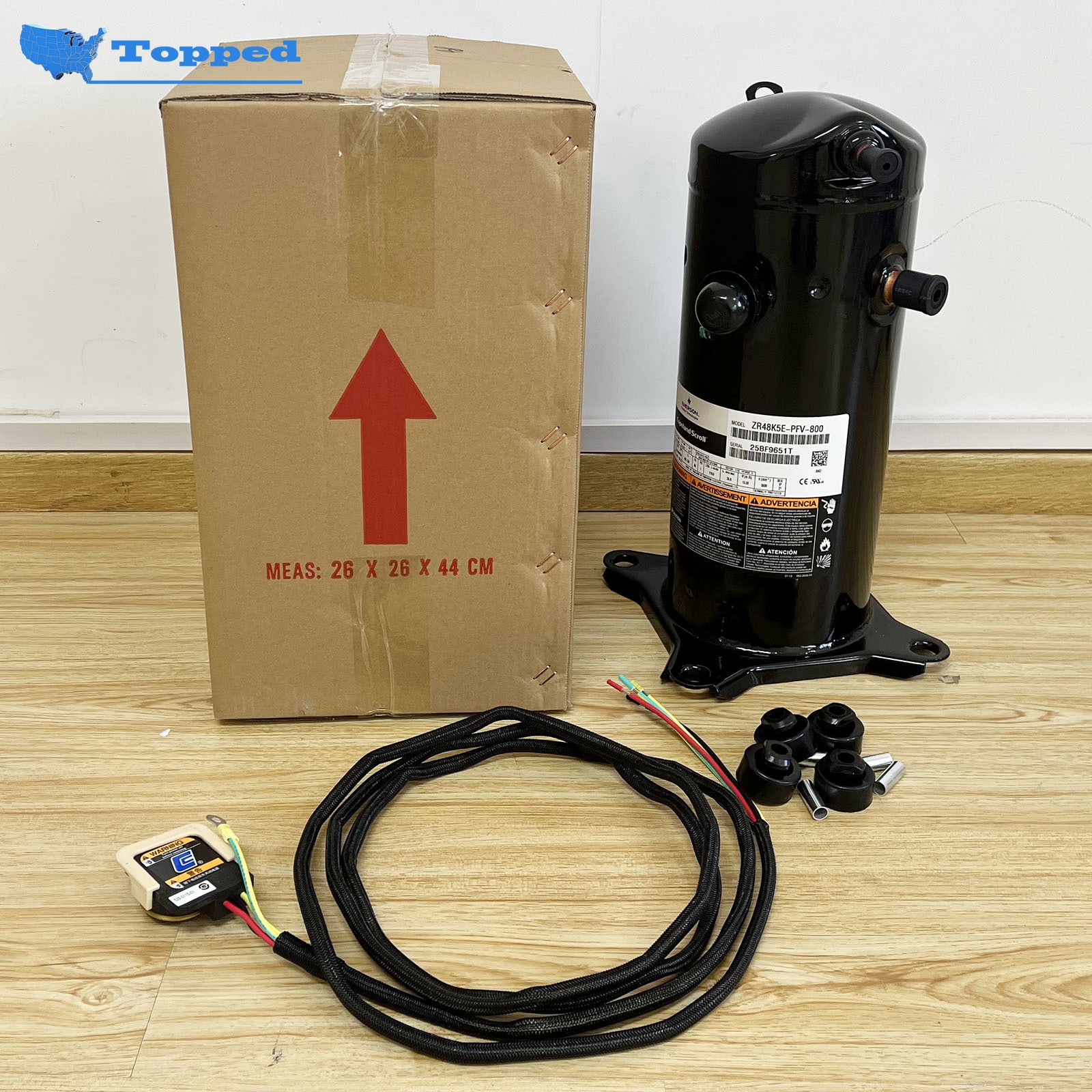 New Compressor A/C ZR48K5E-PFV-800 for Copeland Scroll New Compressor A/C ZR48K5E-PFV-800 for Copeland Scroll