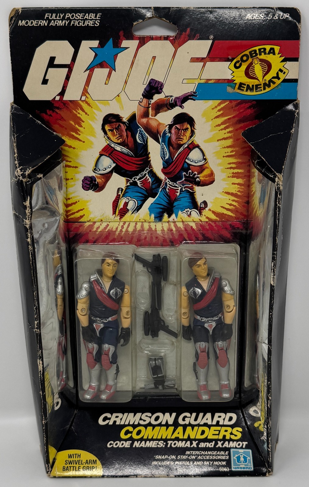 GI Joe Tomax & Xamot Crimson Guard Commanders 1985 Hasbro action figure