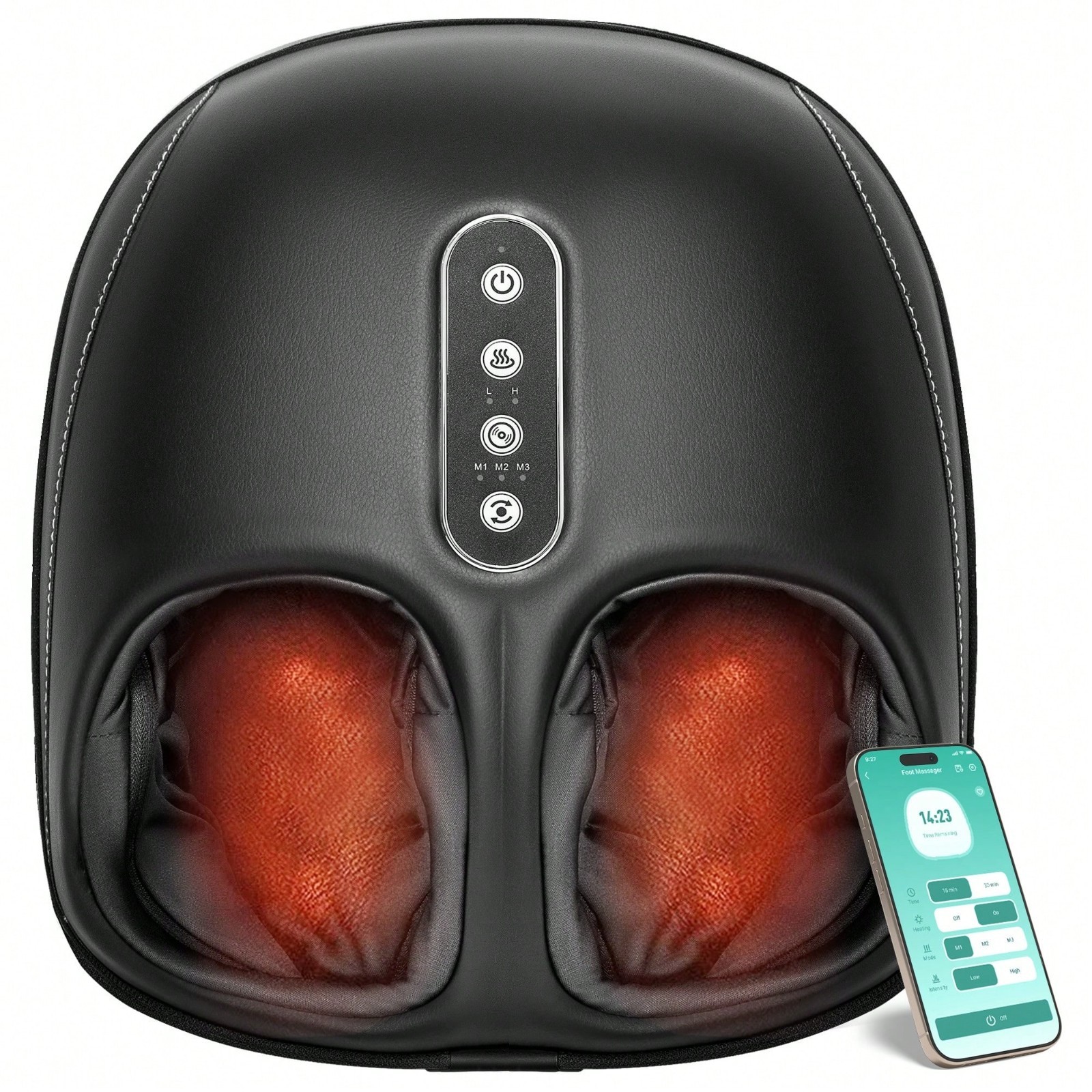 Nekteck Shiatsu Foot Massager Heat Air Compression Remote Fits Size 13