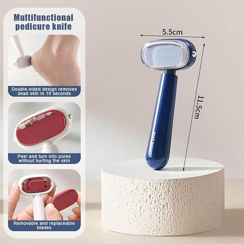 Double-Sided Foot Callus Remover - Stainless Steel Scraper for Cracked Heels Double-Sided Foot Callus Remover - Stainless Steel Scraper for Cracked Heels