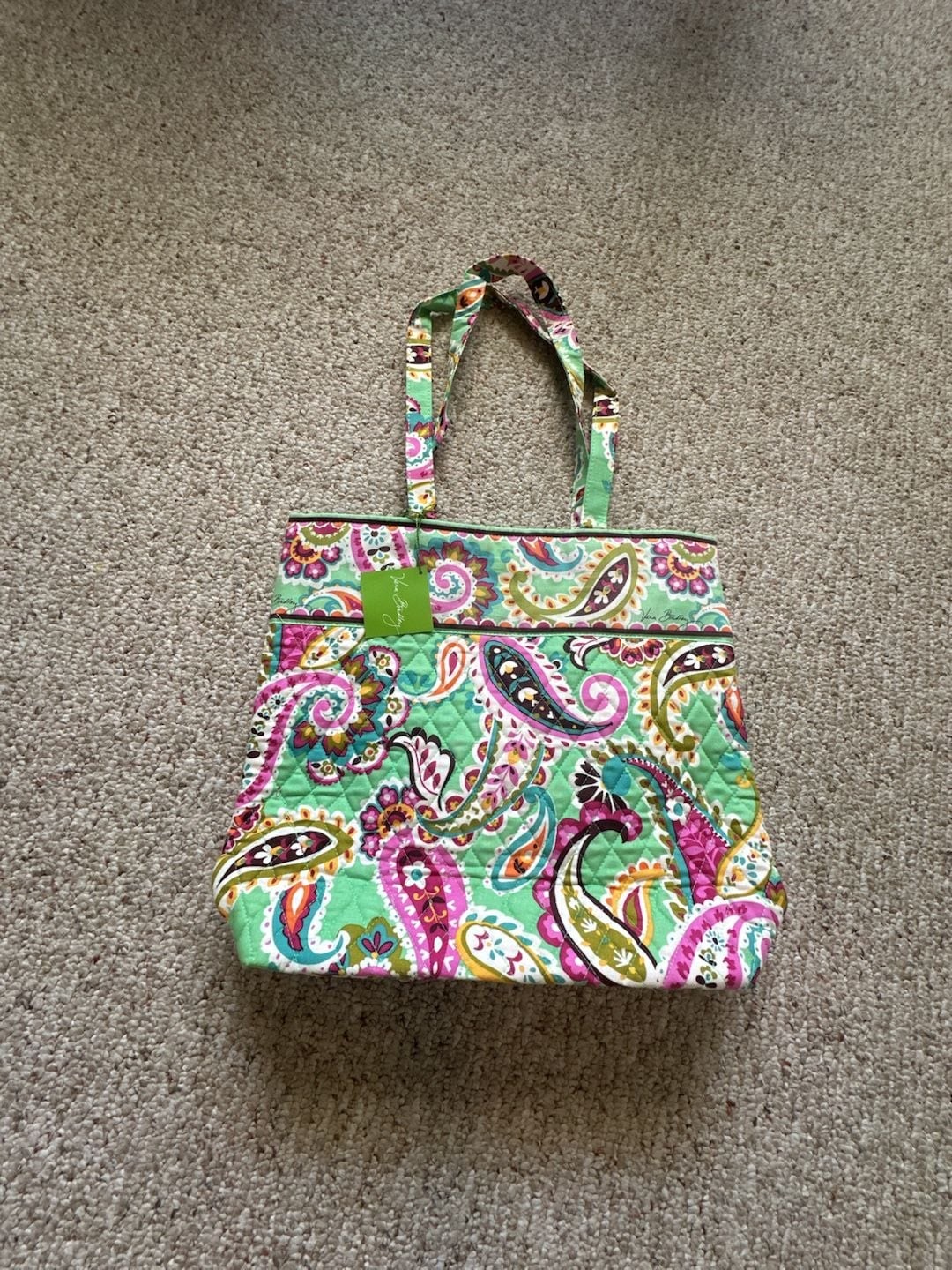 Vera Bradley Tutti Frutti Paisley Print Tote Bag Size 140