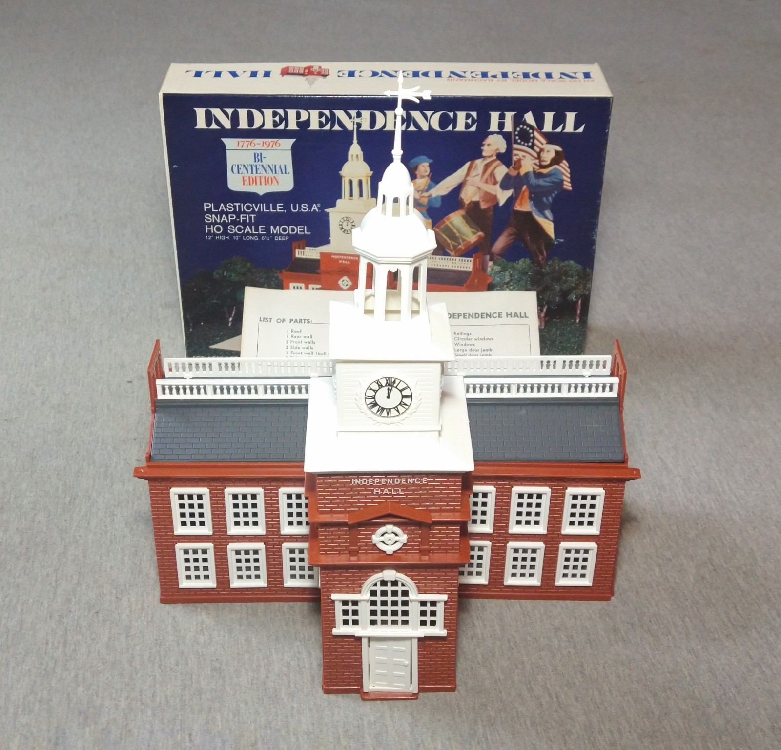 Plasticville Bi-Centennial Edition HO Independence Hall Kit #2921 Boxed ~ TS Plasticville Bi-Centennial Edition HO Independence Hall Kit #2921 Boxed ~ TS