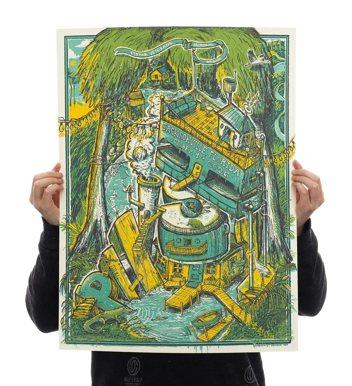 Phish Jacksonville FL Concert Poster Oct 9 2026 Vistar Veterans Memorial Arena
