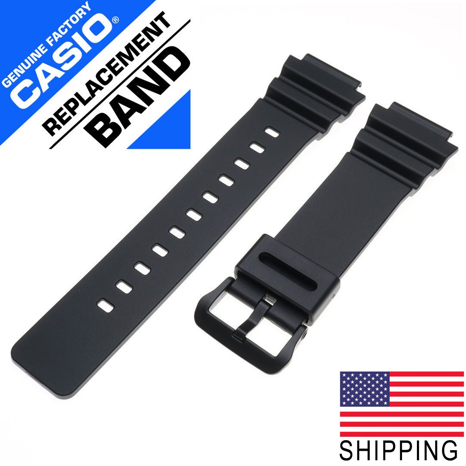 Genuine Casio Black Watch Band Strap - MRW-210H-1A2V MRW-210H-1AV MRW-210H-7AV