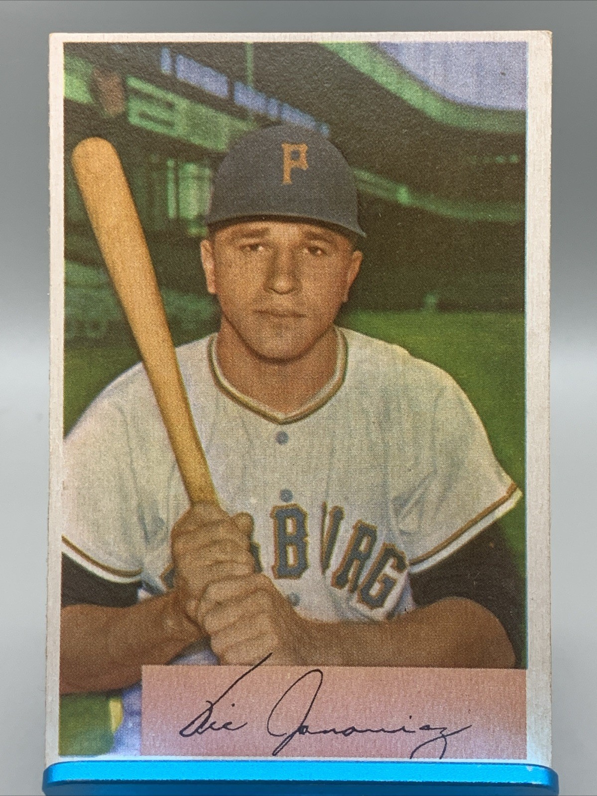 1954 Bowman - Vic Janowicz #203 Pittsburgh Pirates No Creases Corner Wear