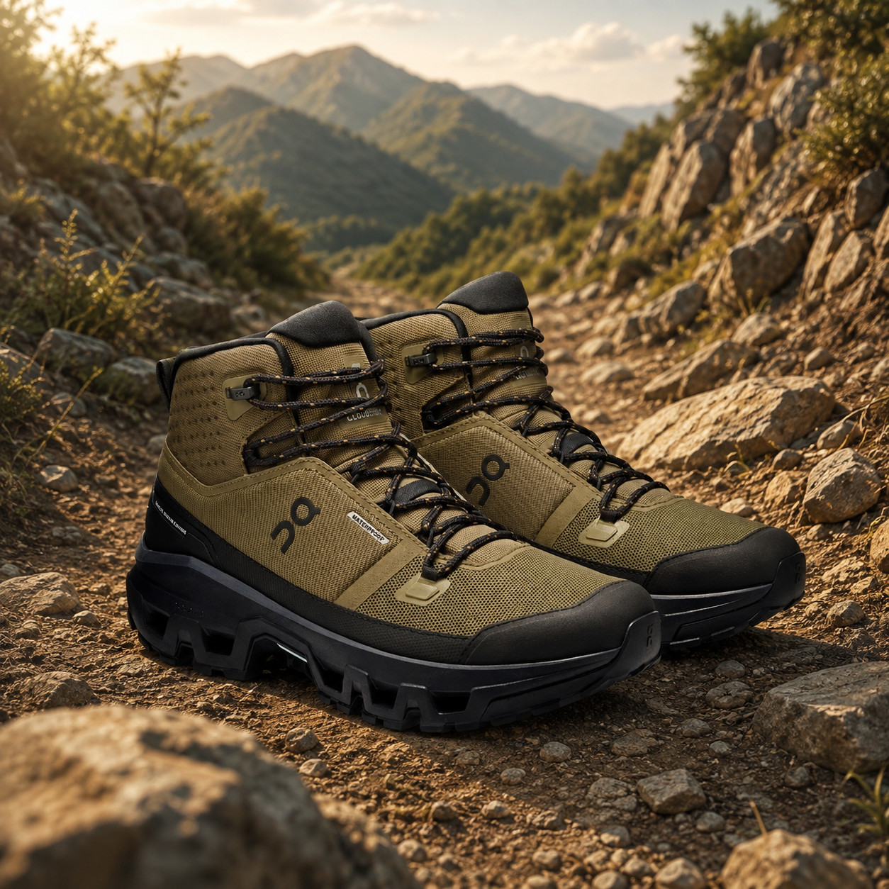 (MEN Size US) - On Running Cloudrock Mid Wp 3MF10161473 Hunter/Black