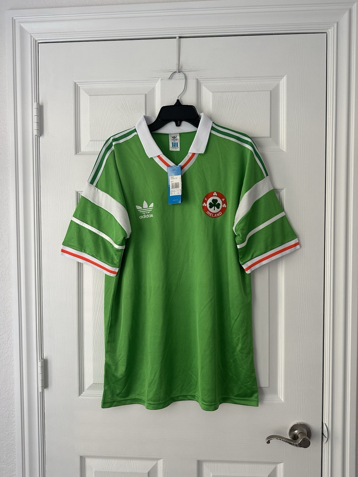 Vintage Republic of Ireland 1988- 1990 Adidas Home Football Shirt XL Jersey Vintage Republic of Ireland 1988- 1990 Adidas Home Football Shirt XL Jersey