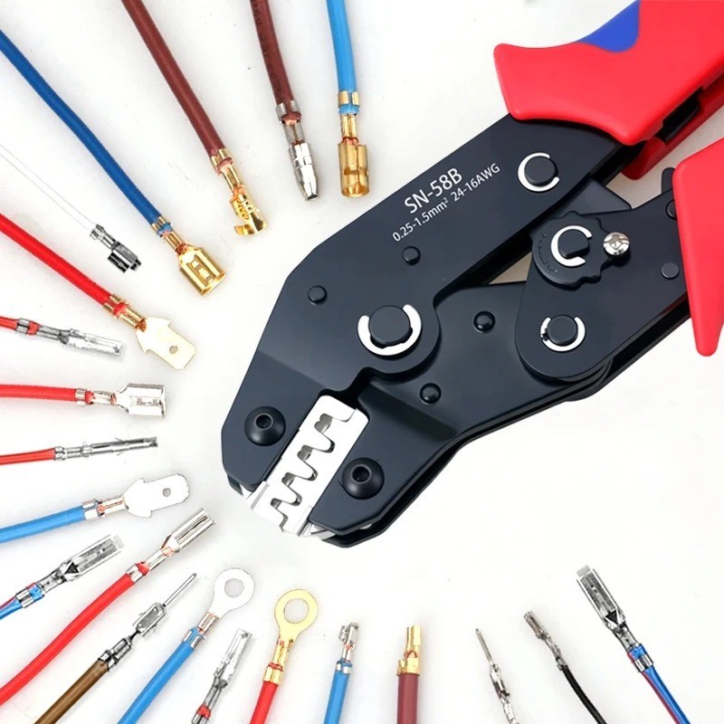 Ratchet Crimping Pliers Insulated Terminal Wire Cable Connector Crimper Tool US