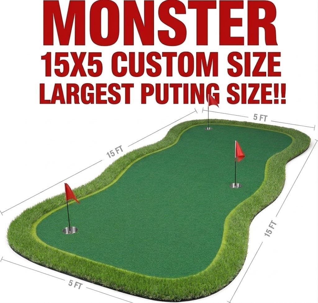 Huge 5X15 Largest Size Golf Putting Green,Large Practice Putting Mat for Indoor Huge 5X15 Largest Size Golf Putting Green,Large Practice Putting Mat for Indoor
