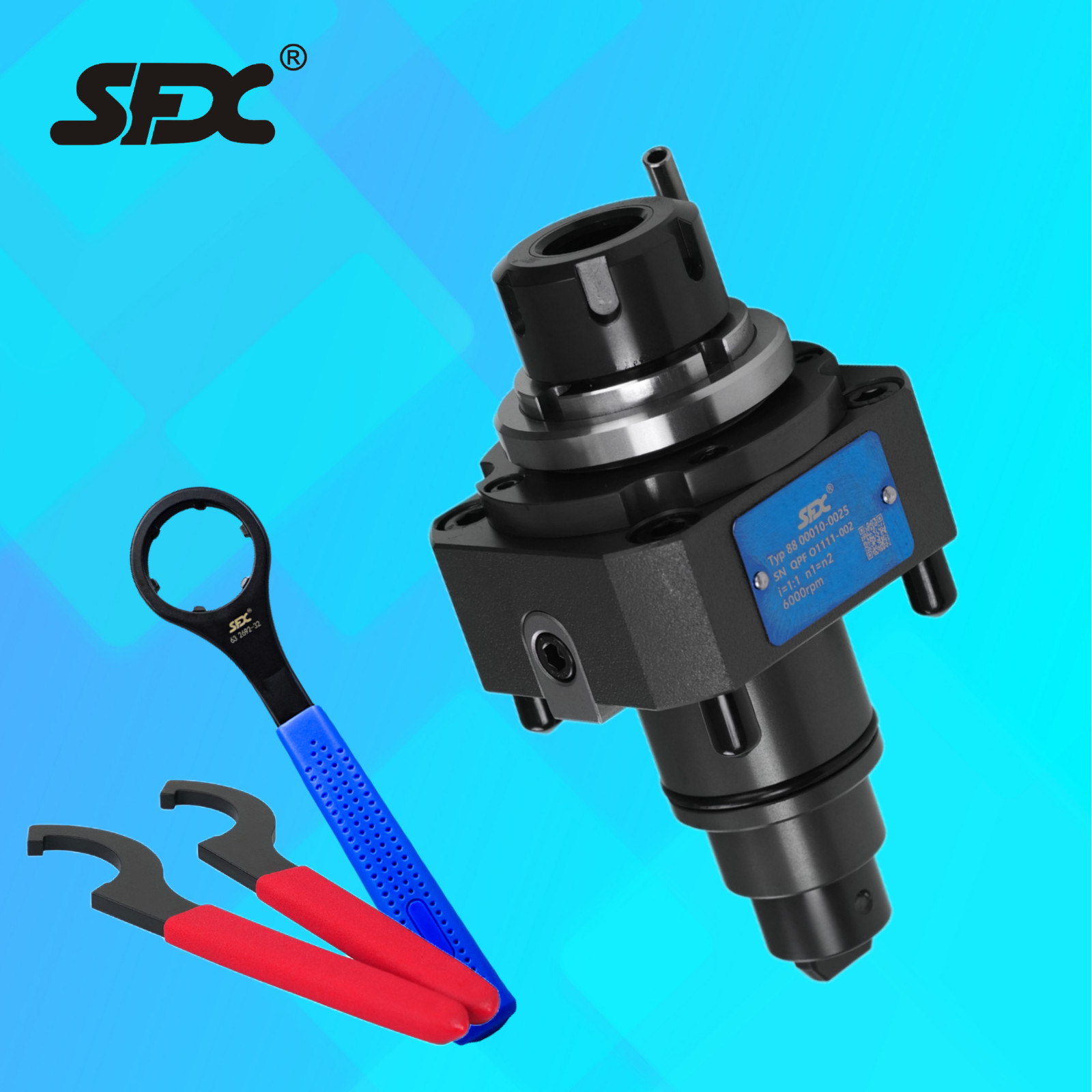 SFX BMT45-0°-ER25 Driven Tool Holder CNC Power Lathe Tool for Turn-Mill Machines SFX BMT45-0°-ER25 Driven Tool Holder CNC Power Lathe Tool for Turn-Mill Machines