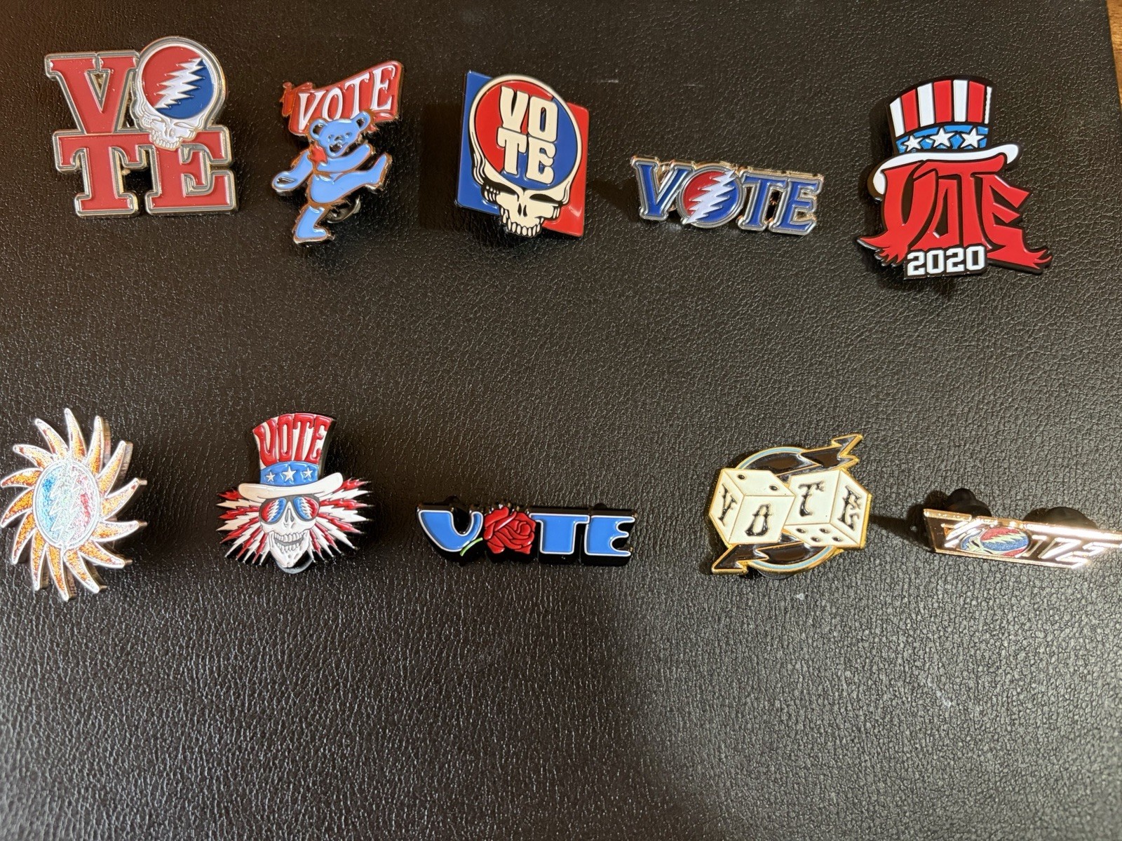 Grateful Dead and Company.  Complete VOTE Pin Set. 