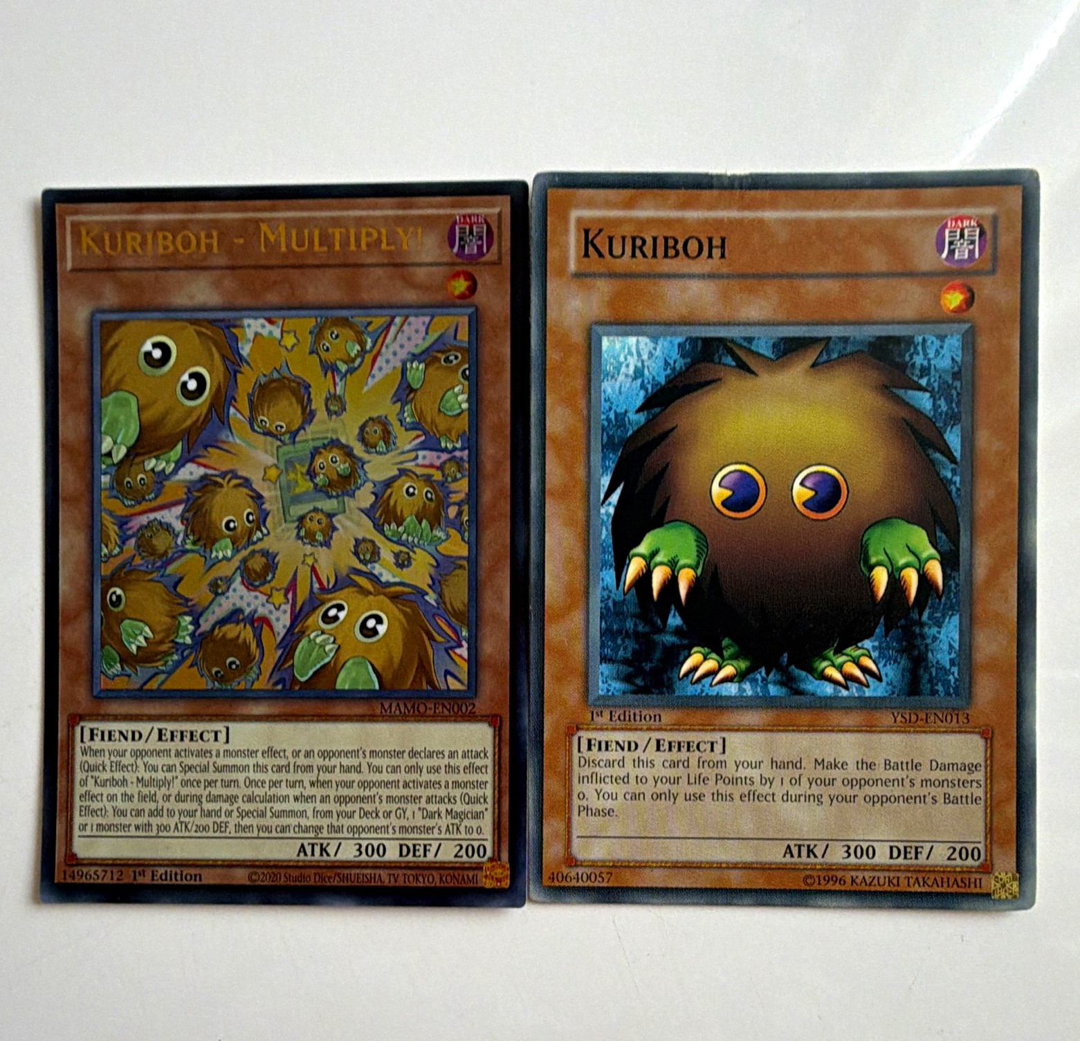 Konami Yu-Gi-Oh Kuriboh + Kuriboh - Multiply 1st Ed MAMO-EN002 (2) Konami Yu-Gi-Oh Kuriboh + Kuriboh - Multiply 1st Ed MAMO-EN002 (2)