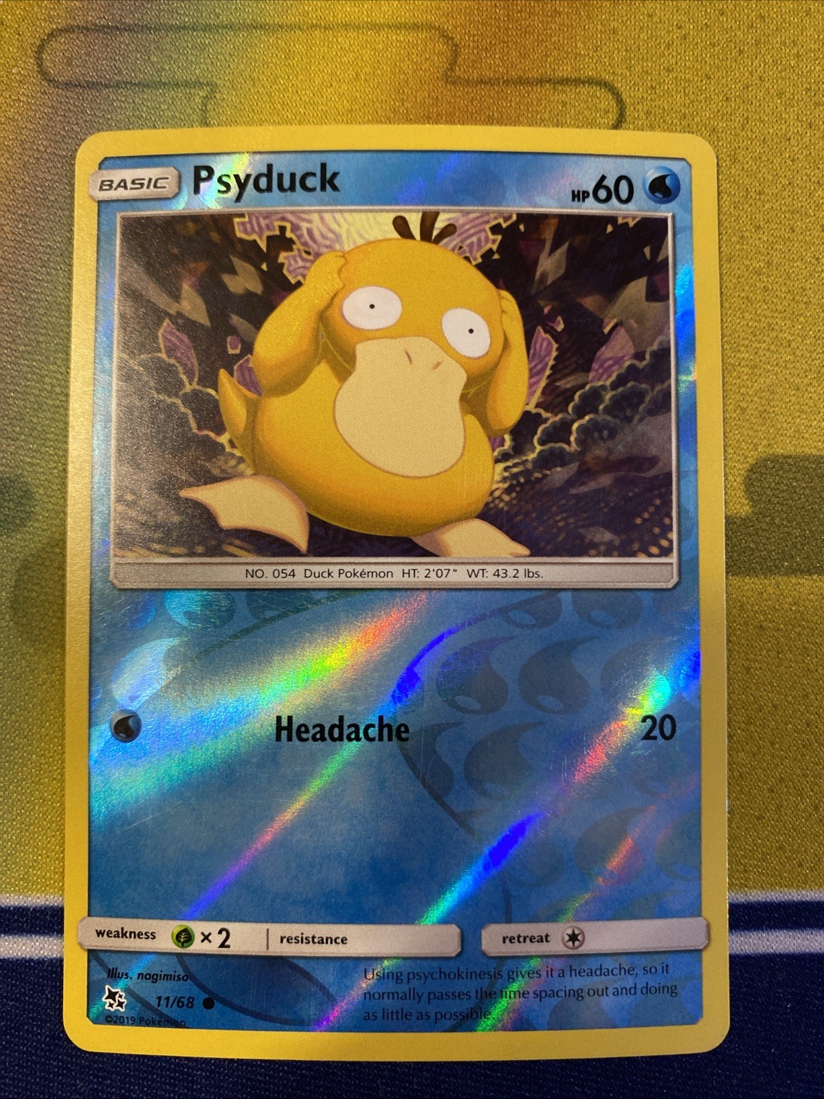 Psyduck 11/68 Common Hidden Fates Pokemon Reverse Holo Lightly Played Psyduck 11/68 Common Hidden Fates Pokemon Reverse Holo Lightly Played