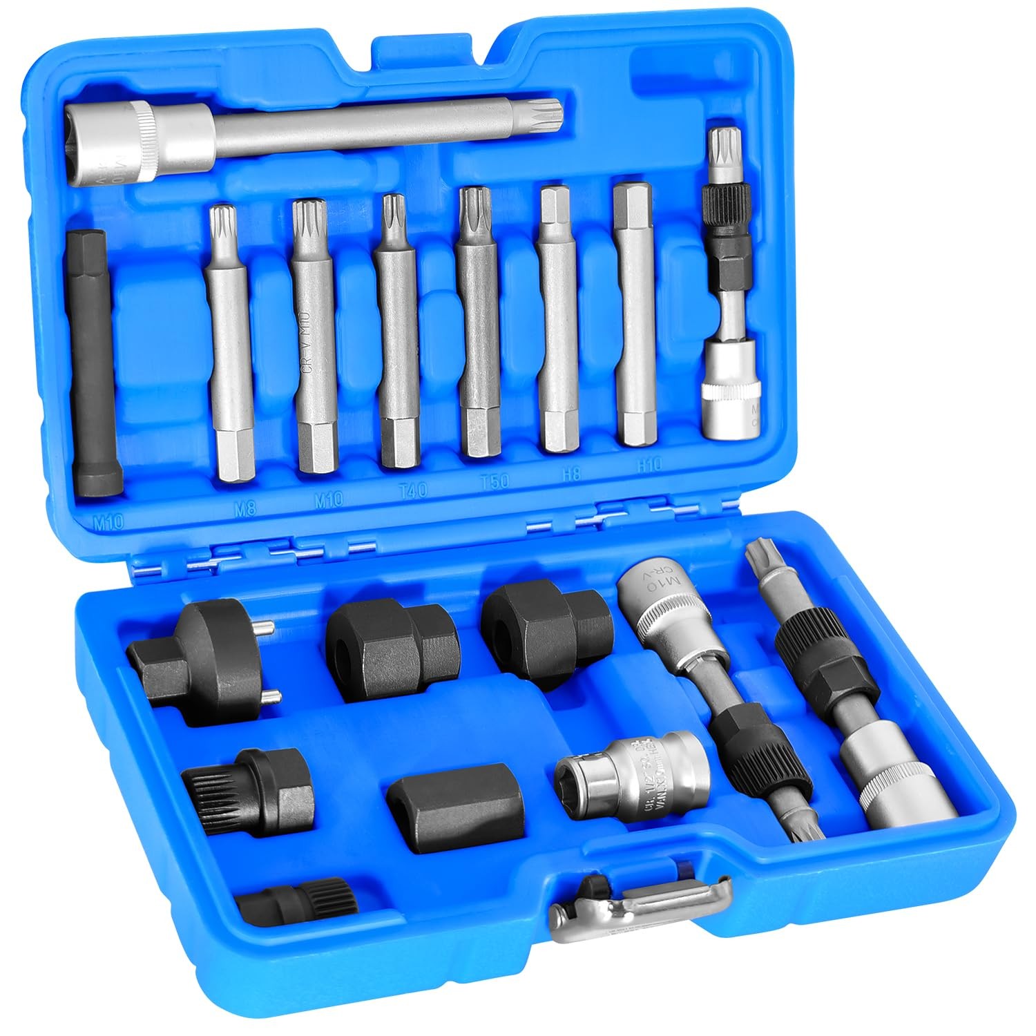 JEUCLEL 18PCS Alternator Pulley Tool Kit, Pulley Removal Decoupling Puller