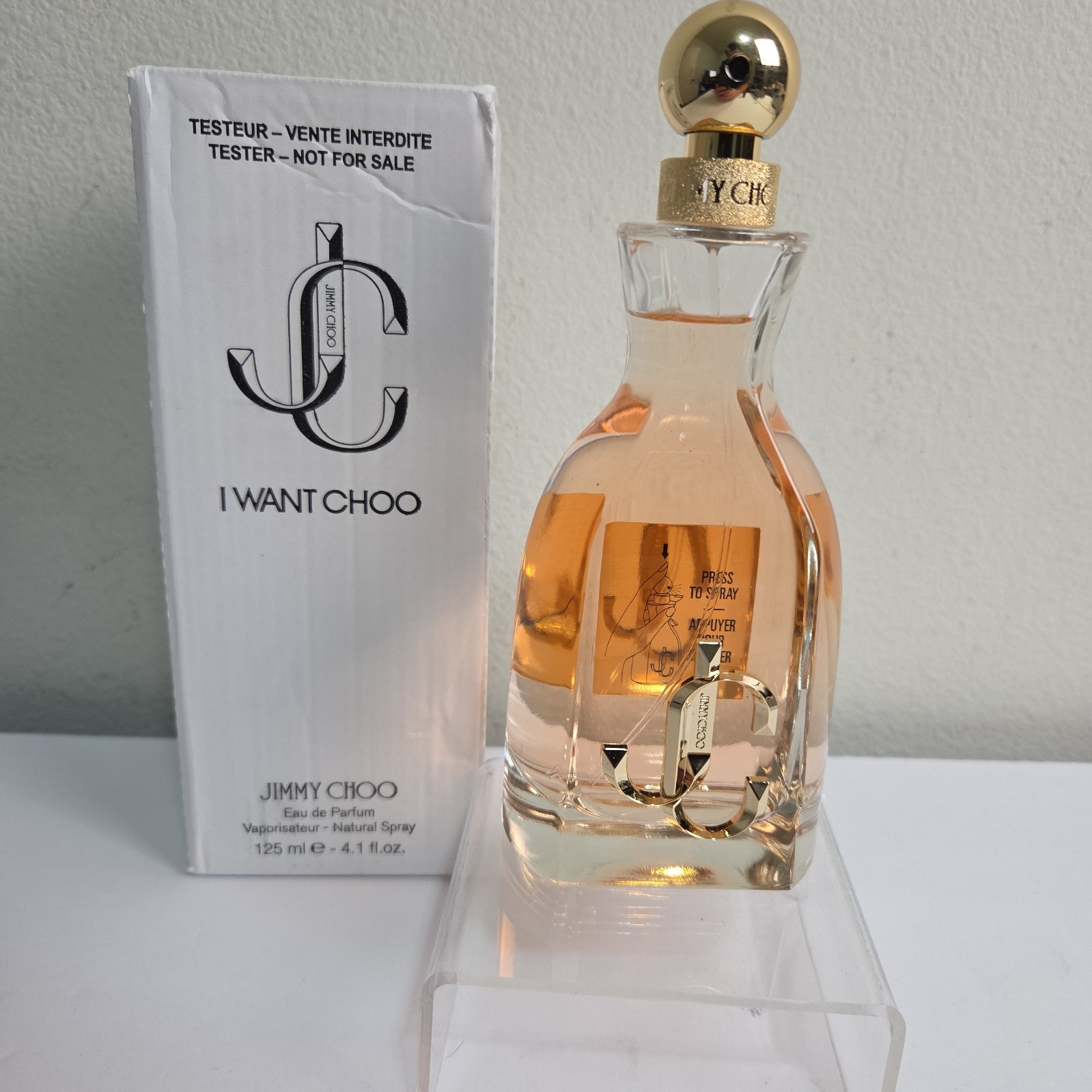 Jimmy Choo I Want Choo By Jimmy Choo 4.1 oz EDP Spray Women New In Tester Box Jimmy Choo I Want Choo By Jimmy Choo 4.1 oz EDP Spray Women New In Tester Box