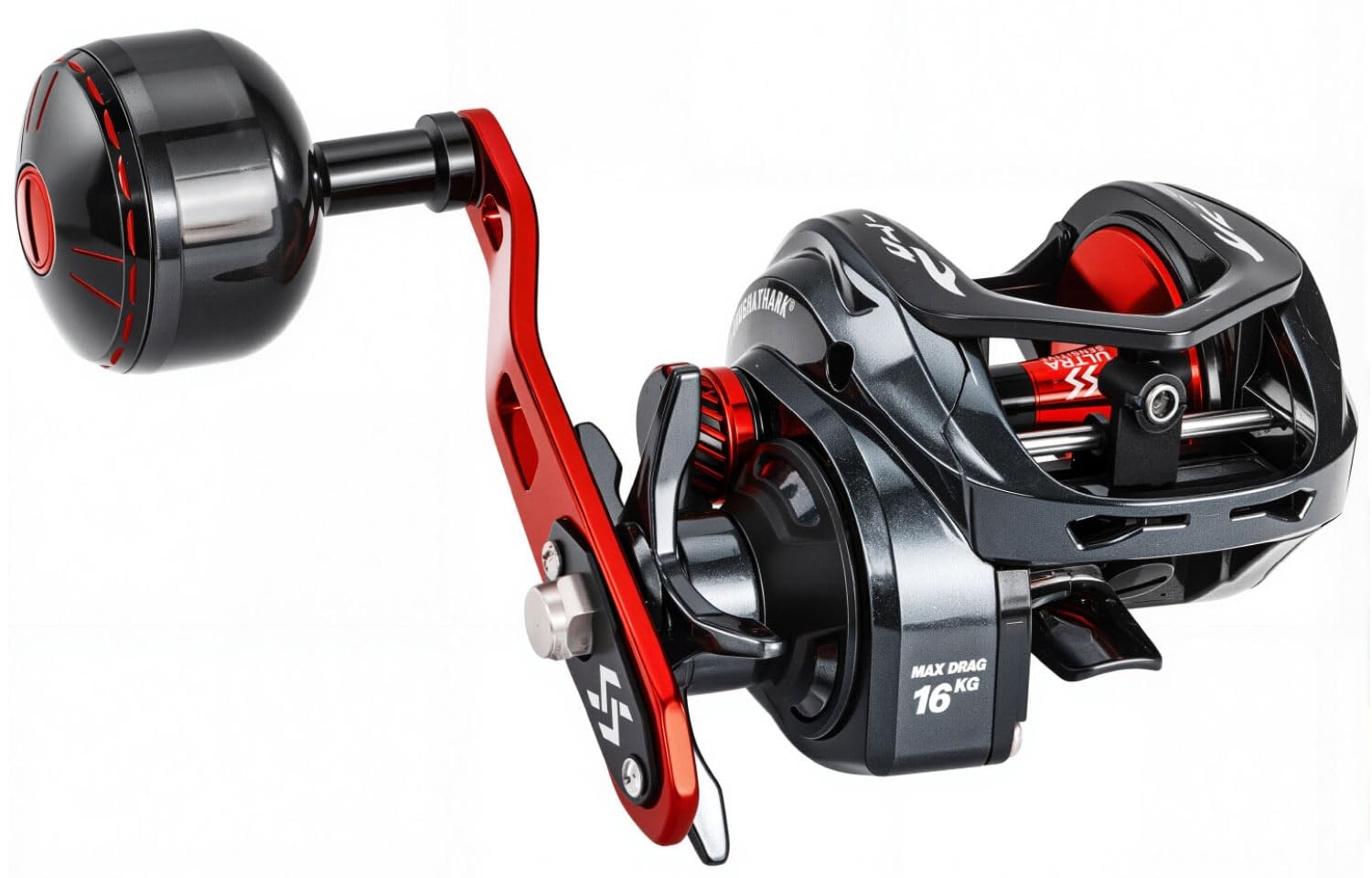 Sougayilang Baitcaster Fishing Reel, 400 Size 35lbs Max Drag 6.31 Gear Ratio