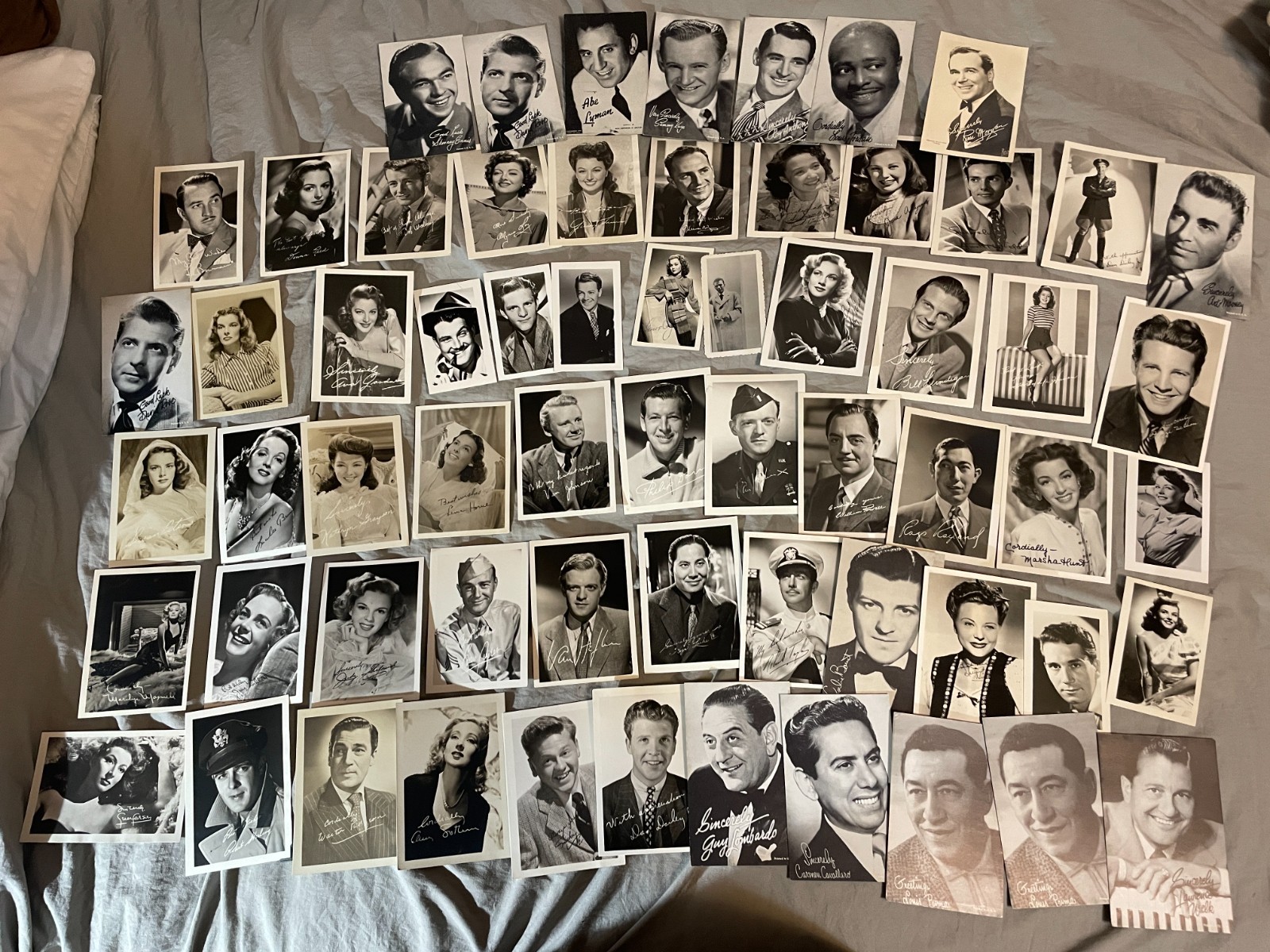 1940's Publicity Fan Photo Lot of 63 Judy Garland Louis Jordan Sammy Kaye Rose 1940's Publicity Fan Photo Lot of 63 Judy Garland Louis Jordan Sammy Kaye Rose