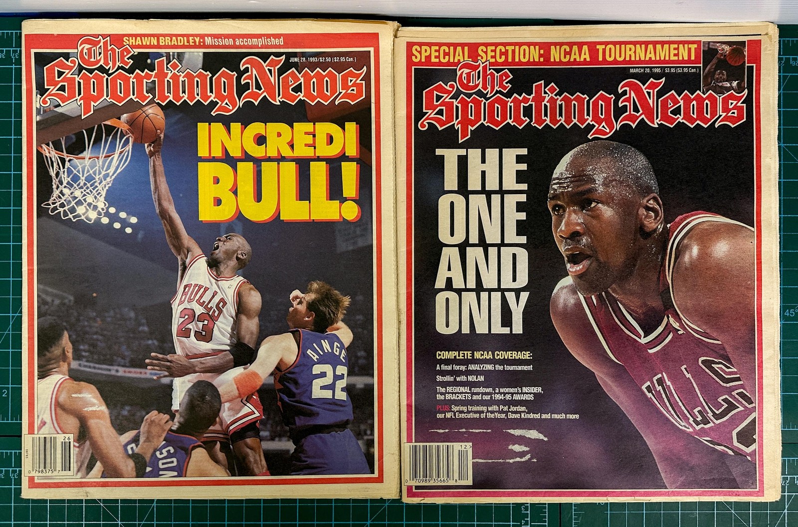 Vintage 1993 95 The Sporting News Magazine March June Michael Jordan Bulls NCAA