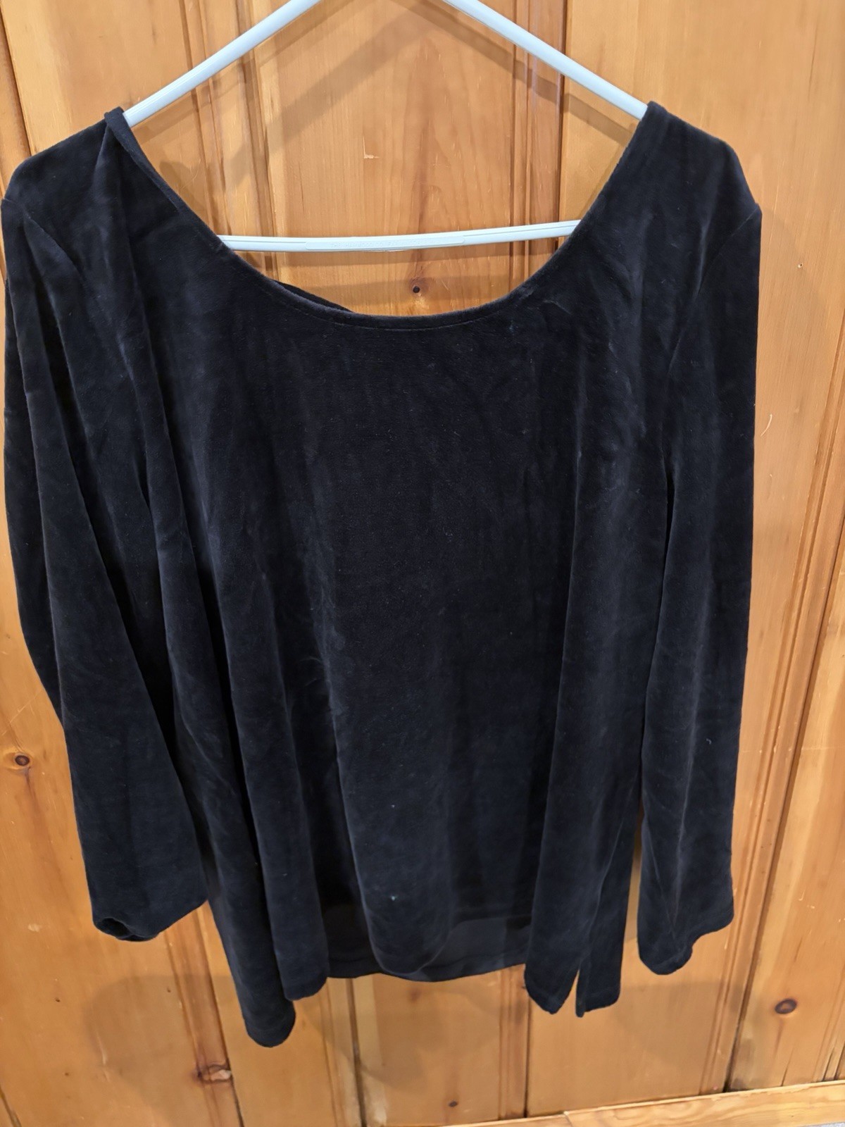 T by TALBOTS Black Cotton Blend 3/4 Sleeve Shirt Top Sz XL T by TALBOTS Black Cotton Blend 3/4 Sleeve Shirt Top Sz XL