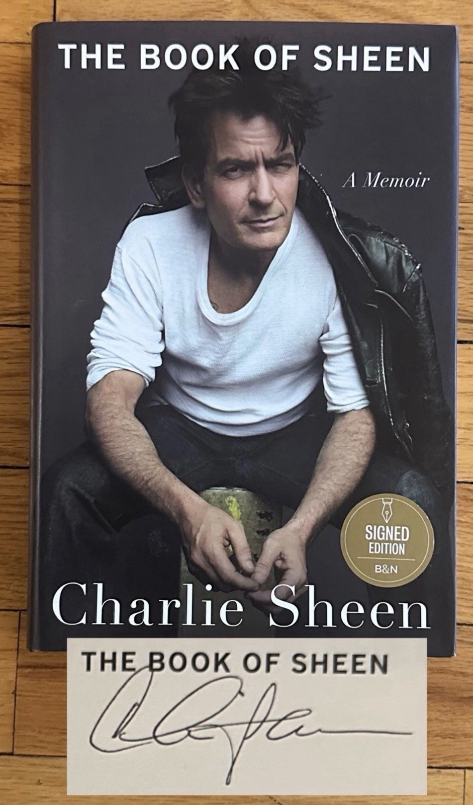 SIGNED Charlie Sheen The Book Of Sheen: A Memoir Signed HC Book (B&N)