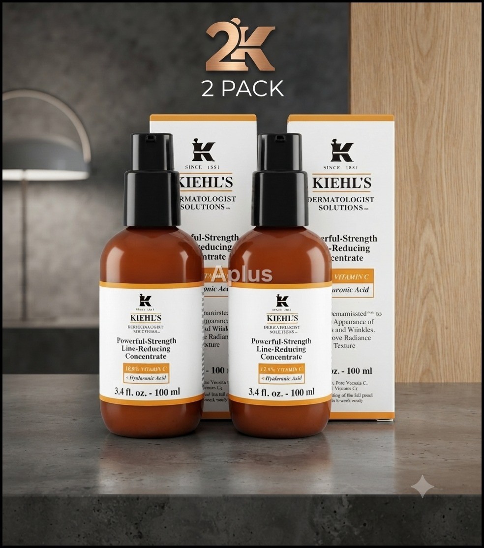 Kiehl\'s Powerful-Strength Line-Reducing Concentrate 100mL 3.4oz 2-Pack New NIB