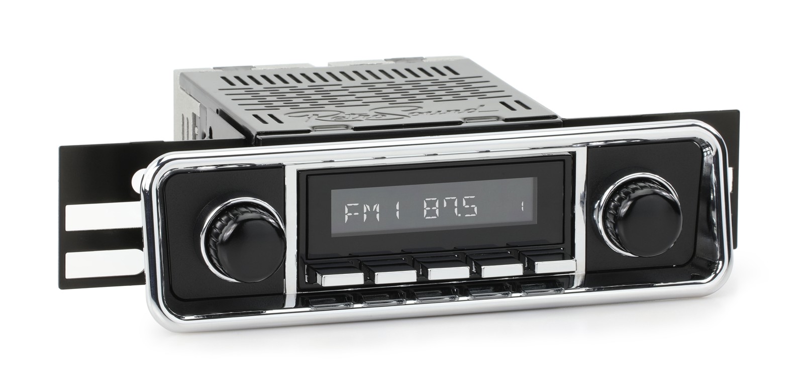 RetroRadio for 1958-67 Volkswagen Beetle with Hooded Plate BT AUX AM/FM LABC-M1-