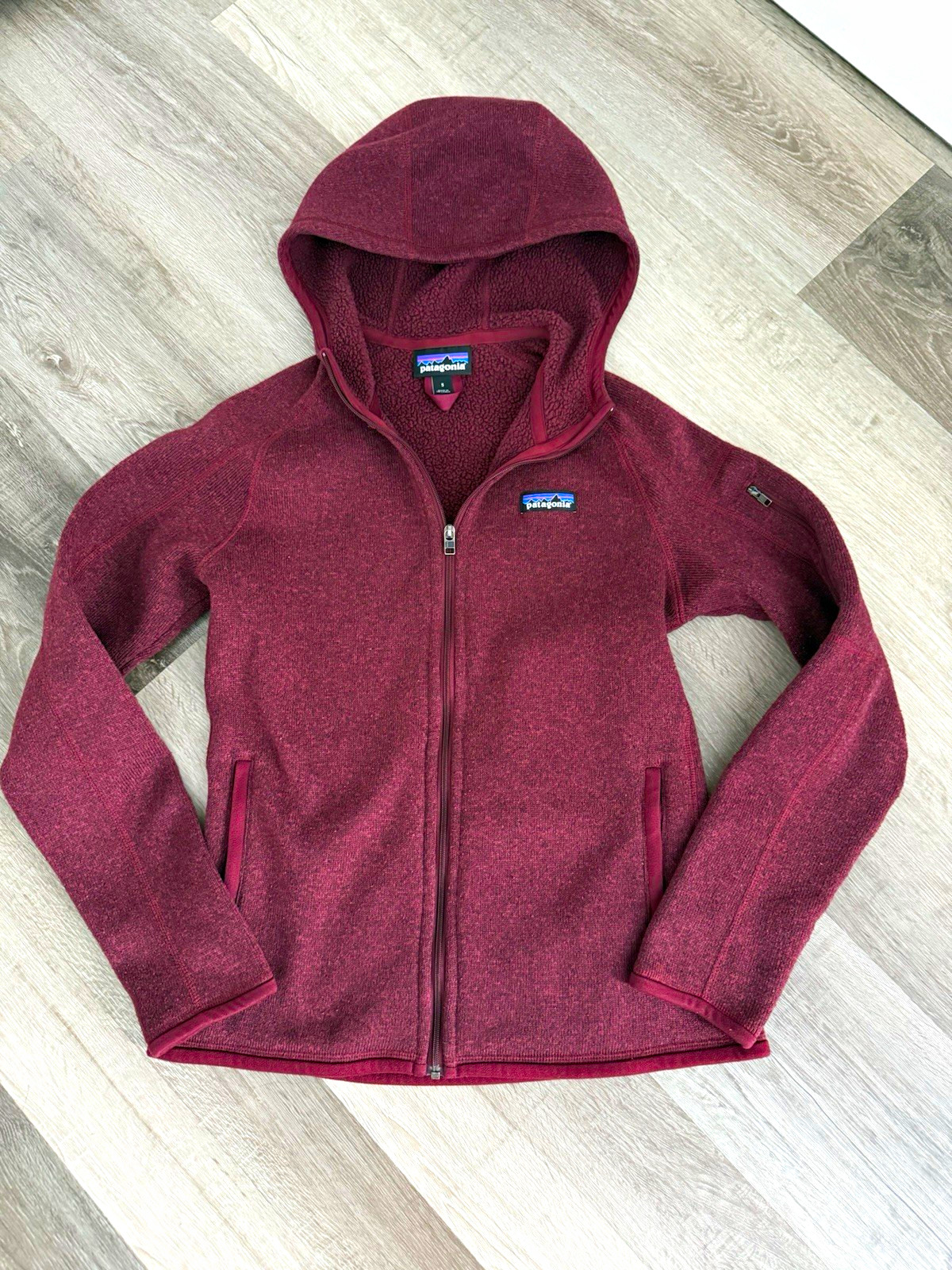 Patagonia Better Sweater Women’s Full Zip Hooded Hoodie Burgundy S 25539
