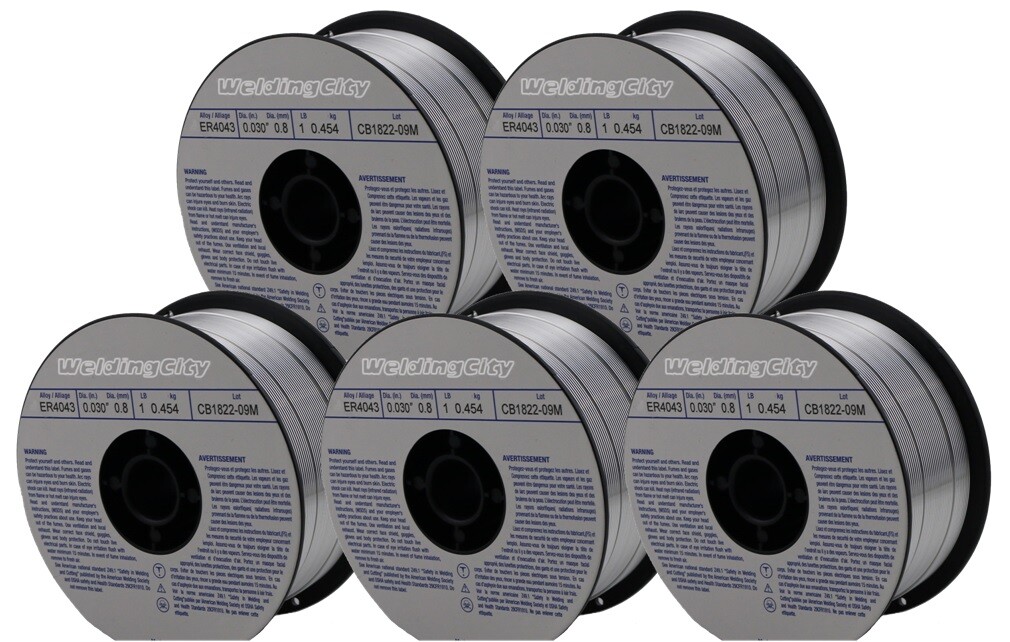 WeldingCity® 5-pk Aluminum MIG Welding Wire ER4043 .030\