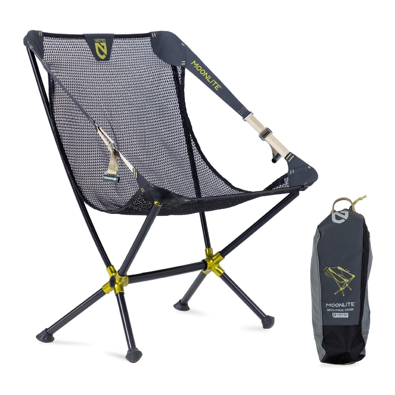 NEMO Equipment Moonlite Reclining Camp Chair - One Size - Black Pearl